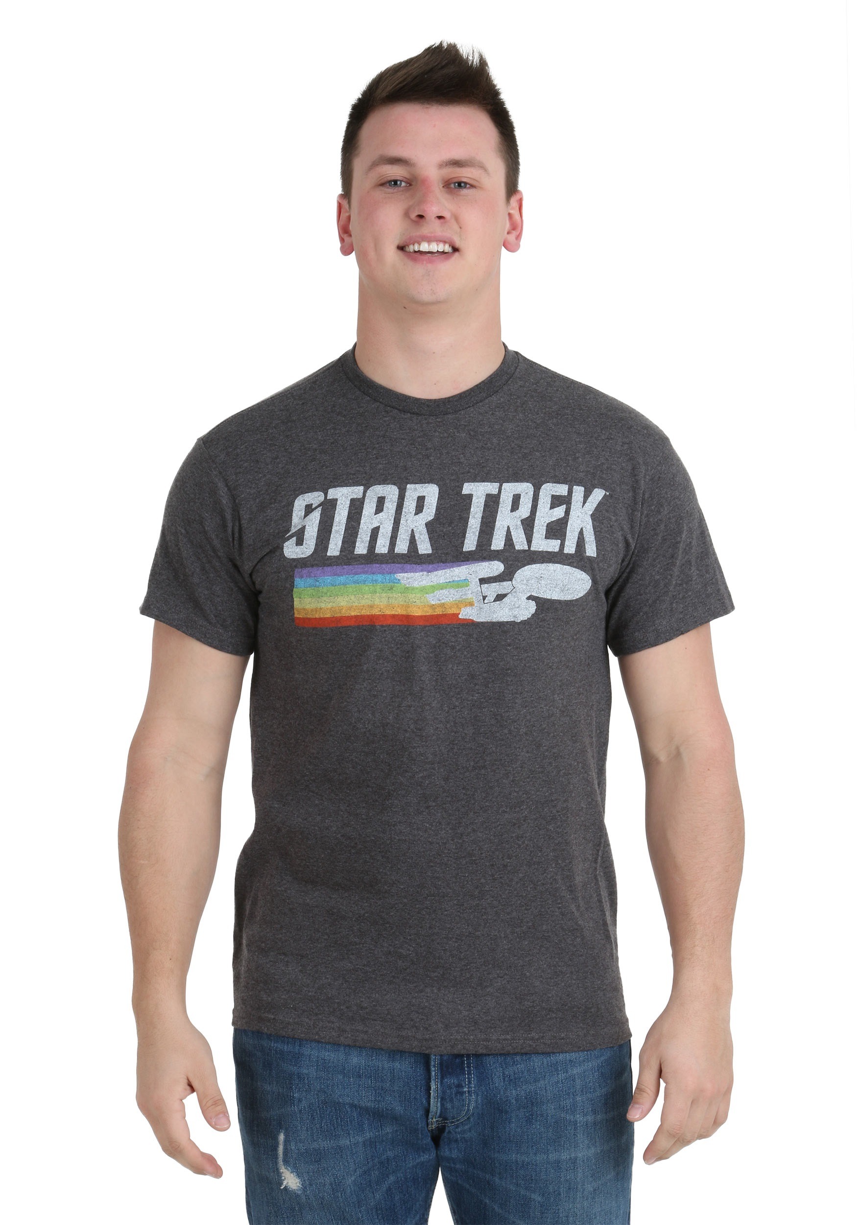Star Trek Enterprise Rainbow Trail T-Shirt for Men