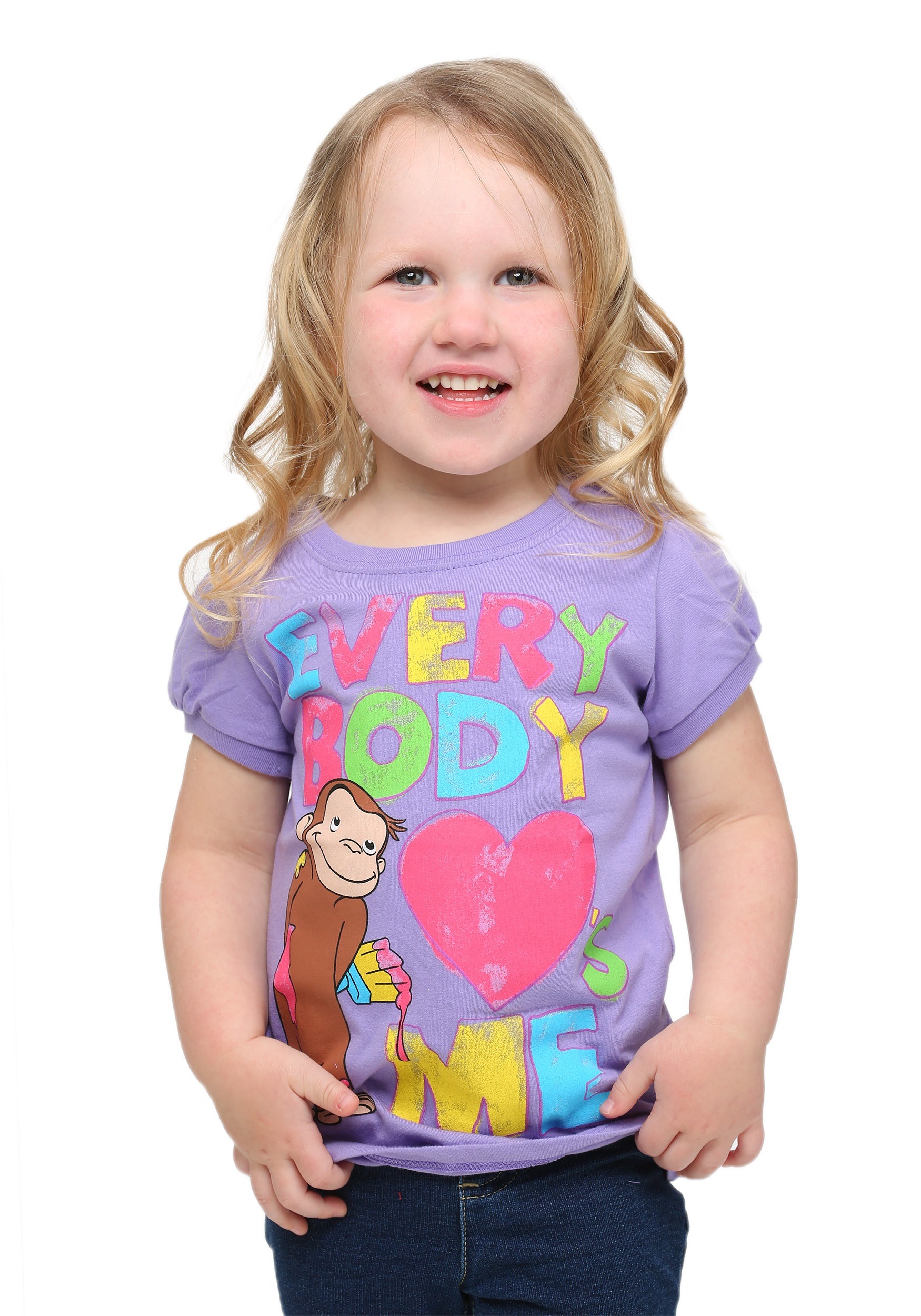 Toddler Girls Curious George Everybody Love's Me T-Shirt