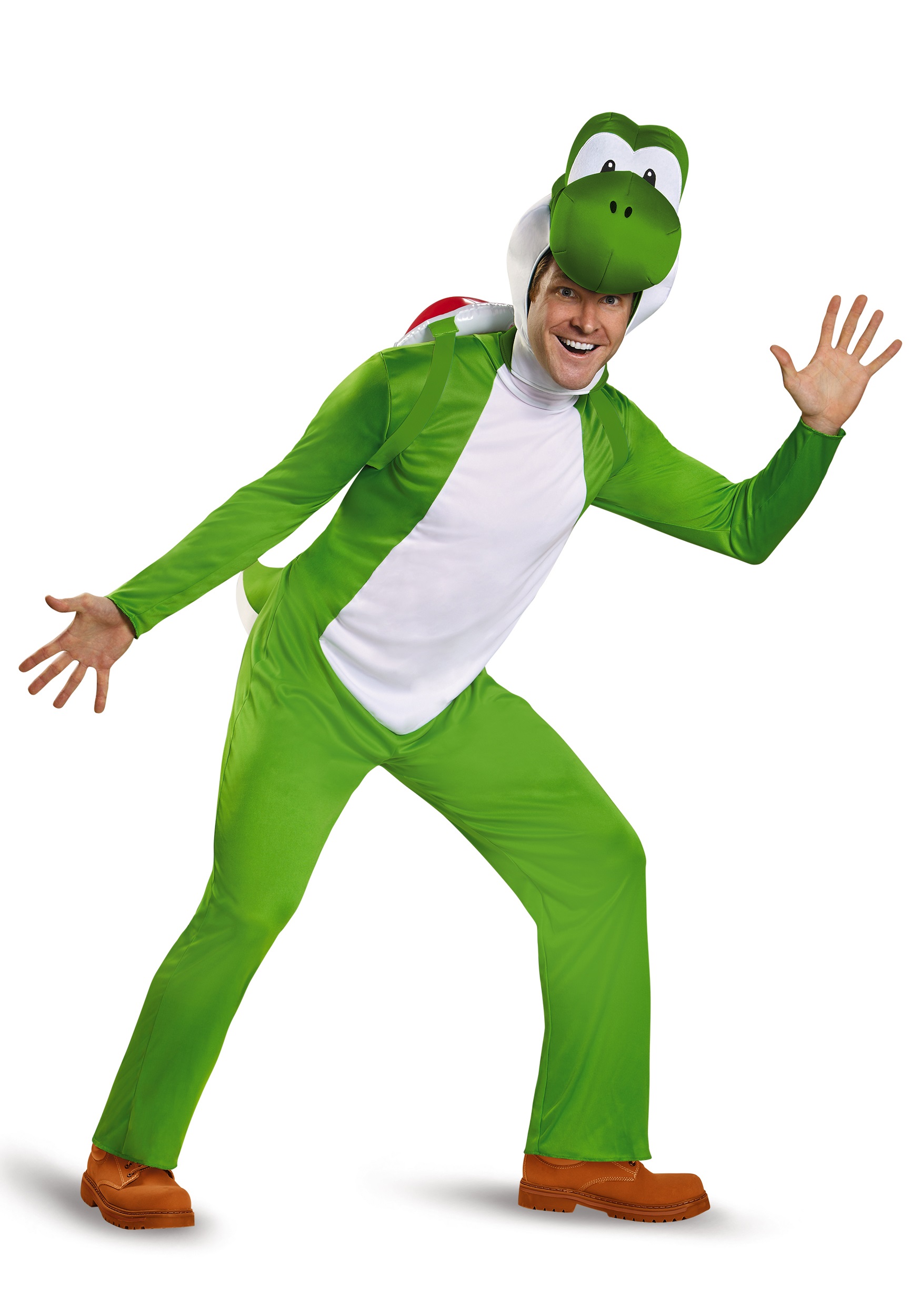 Photos - Fancy Dress Deluxe Disguise  Yoshi Costume for Adults Green/White DI85170 