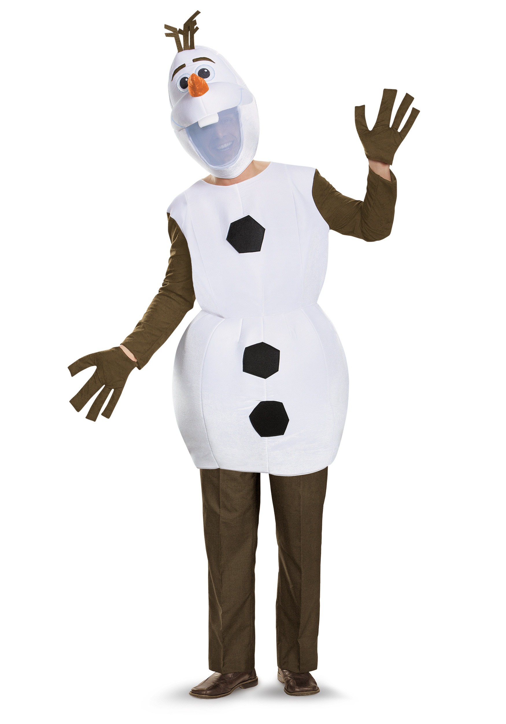 Photos - Fancy Dress Disguise Frozen Olaf Plus Size Adult Costume Brown/Orange/White DI