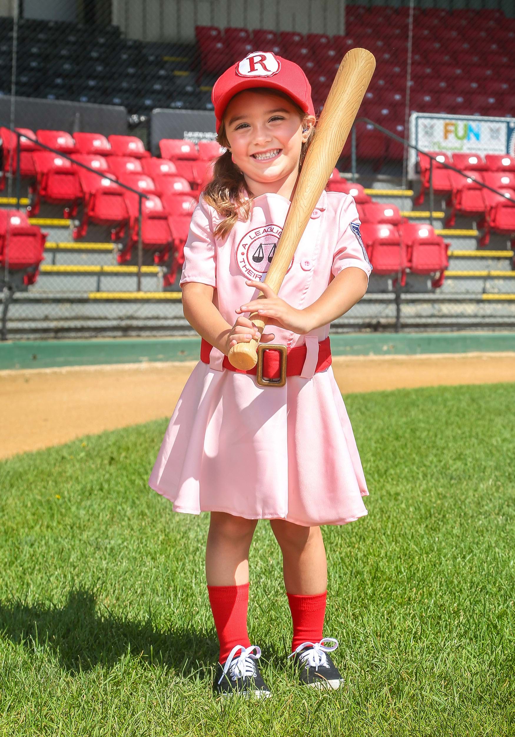  Rockford Peaches Baseball Uniform Adult Costume: Large Pink :  Clothing, Shoes & Jewelry