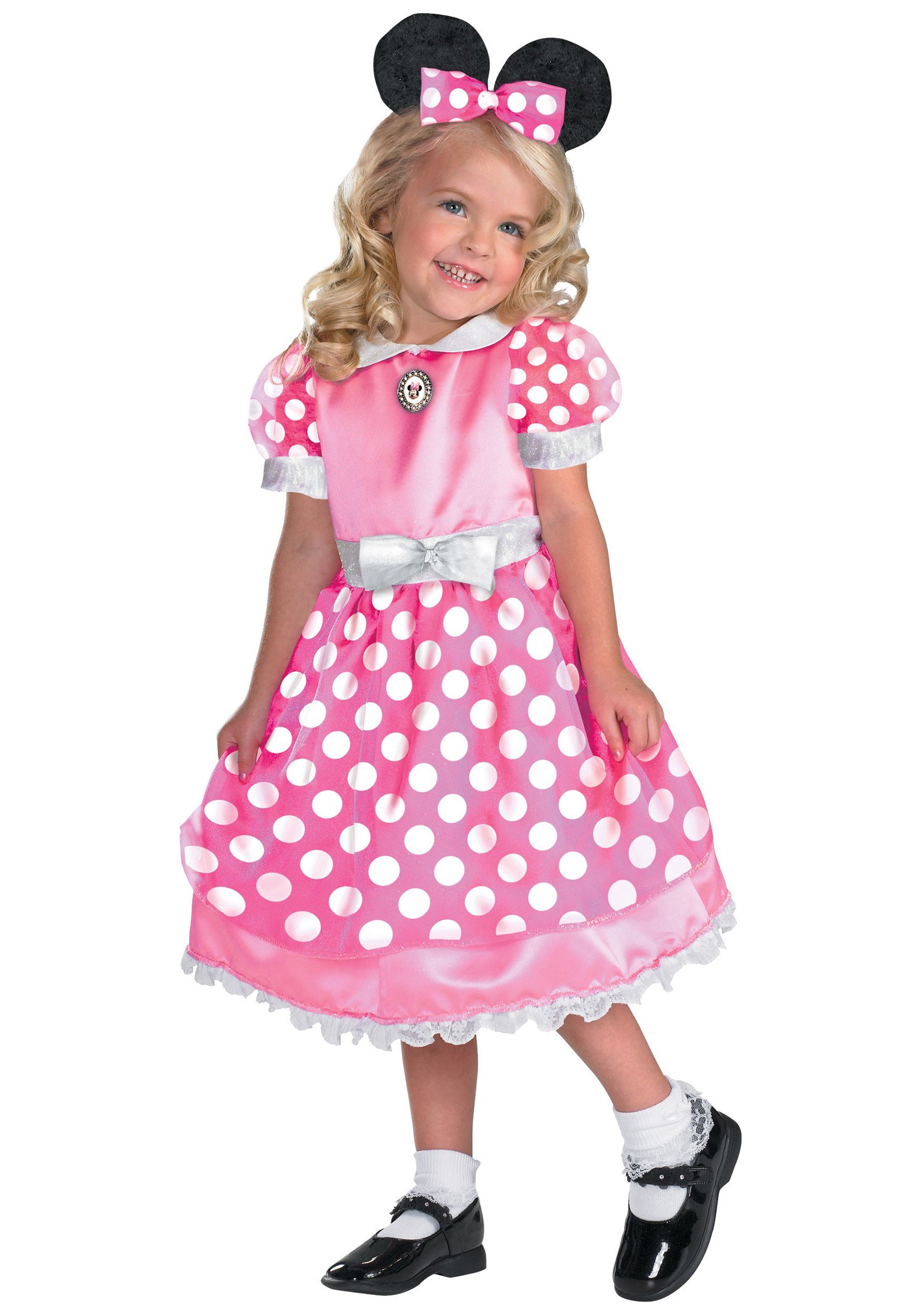 Photos - Fancy Dress Toddler Disguise Pink Polka-Dot Minnie Mouse Girl's Costume | Disney Character Cos 
