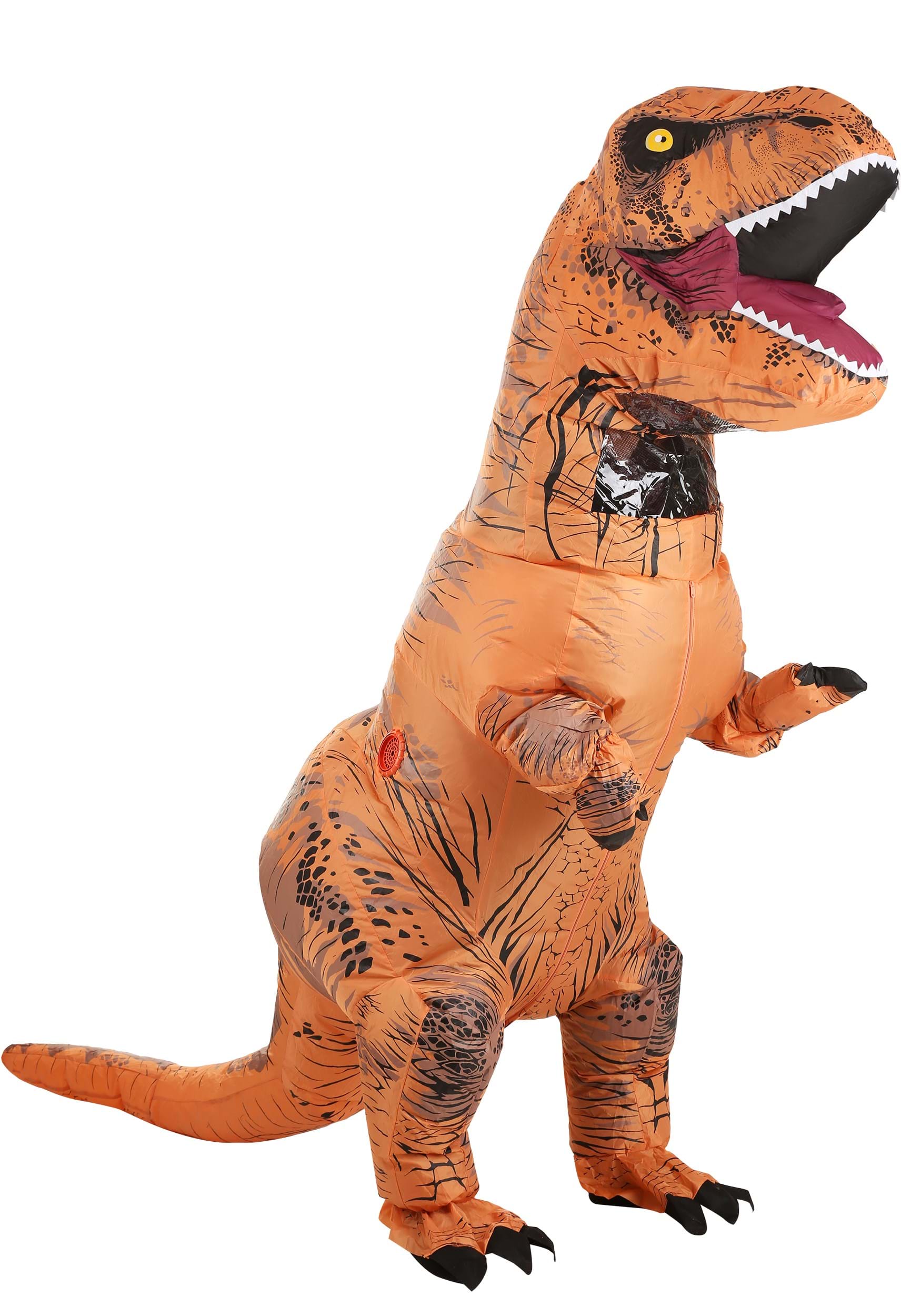 Adults Inflatable Dinosaur T-REX Costume Jurassic Halloween Blowup Outfit USB Ca