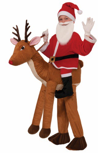 Child Ride A Reindeer Costume