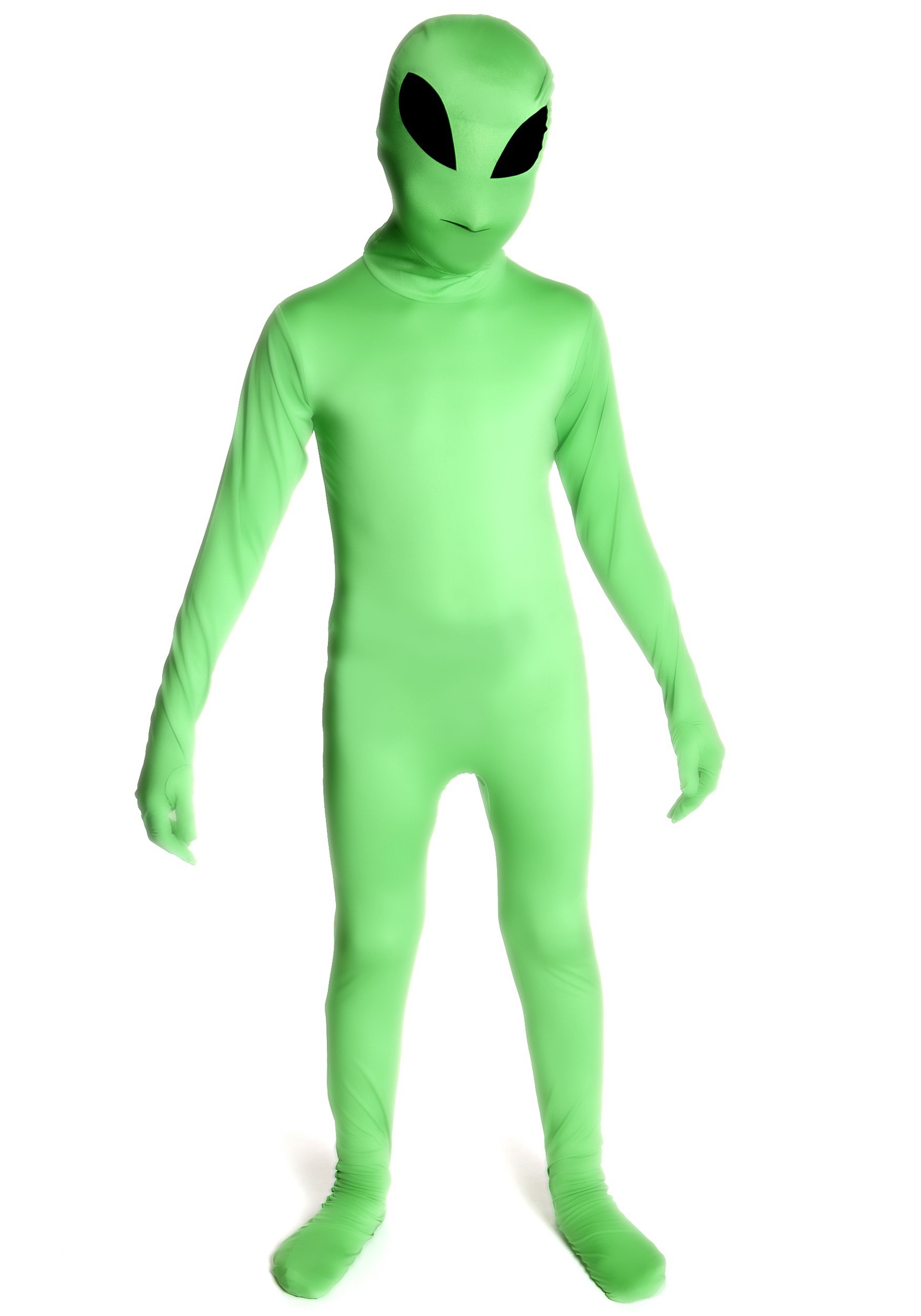 Childrens Glow Alien Morphsuit Costume