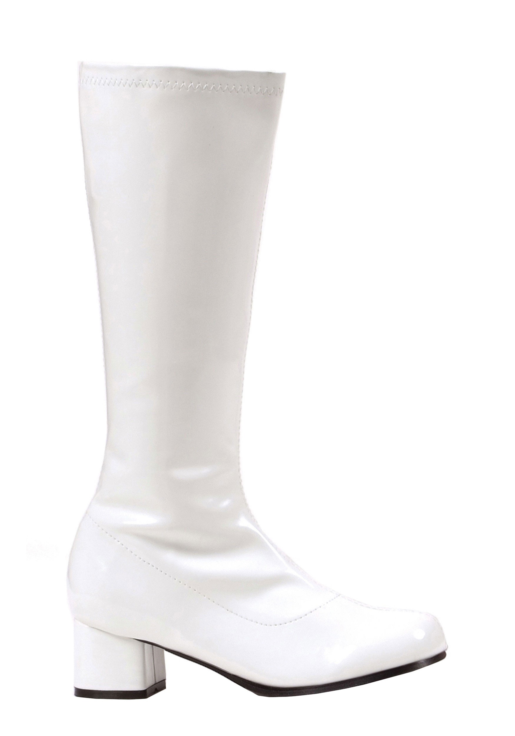 White Go Go Girls Costume Boots