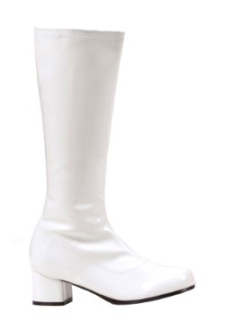 Girls White Go Go Disco Costume Boots Update1