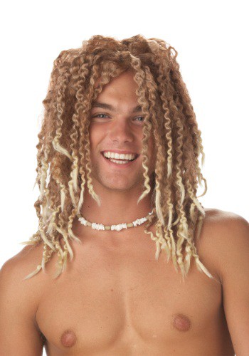 Men's Blonde Beach Bum Wig