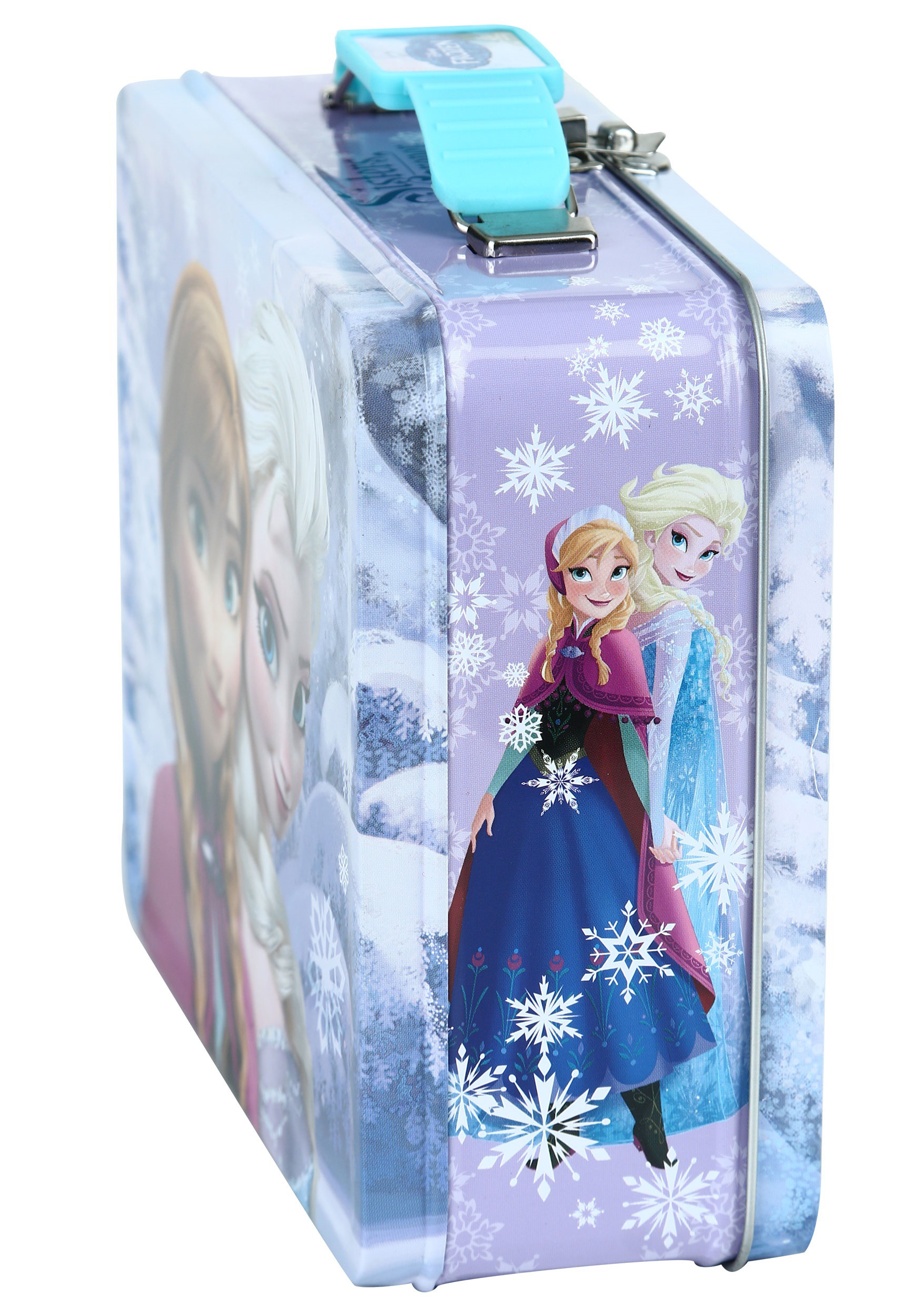 Disney Frozen Large Carry All Embossed Tin Lunch Box Set