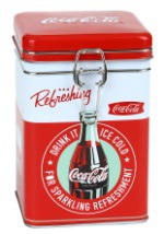 Coke Sparkling Refreshment Square Lock Top Tin