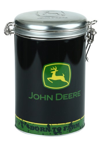 John Deere Born To Farm Round Lock-Top Tin