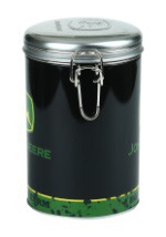 John Deere Born To Farm Round Retro Lock-Top Tin Alt 1