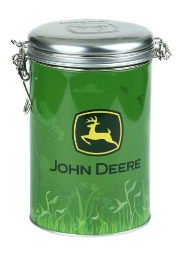 John Deere Green Round Lock-Top Tin