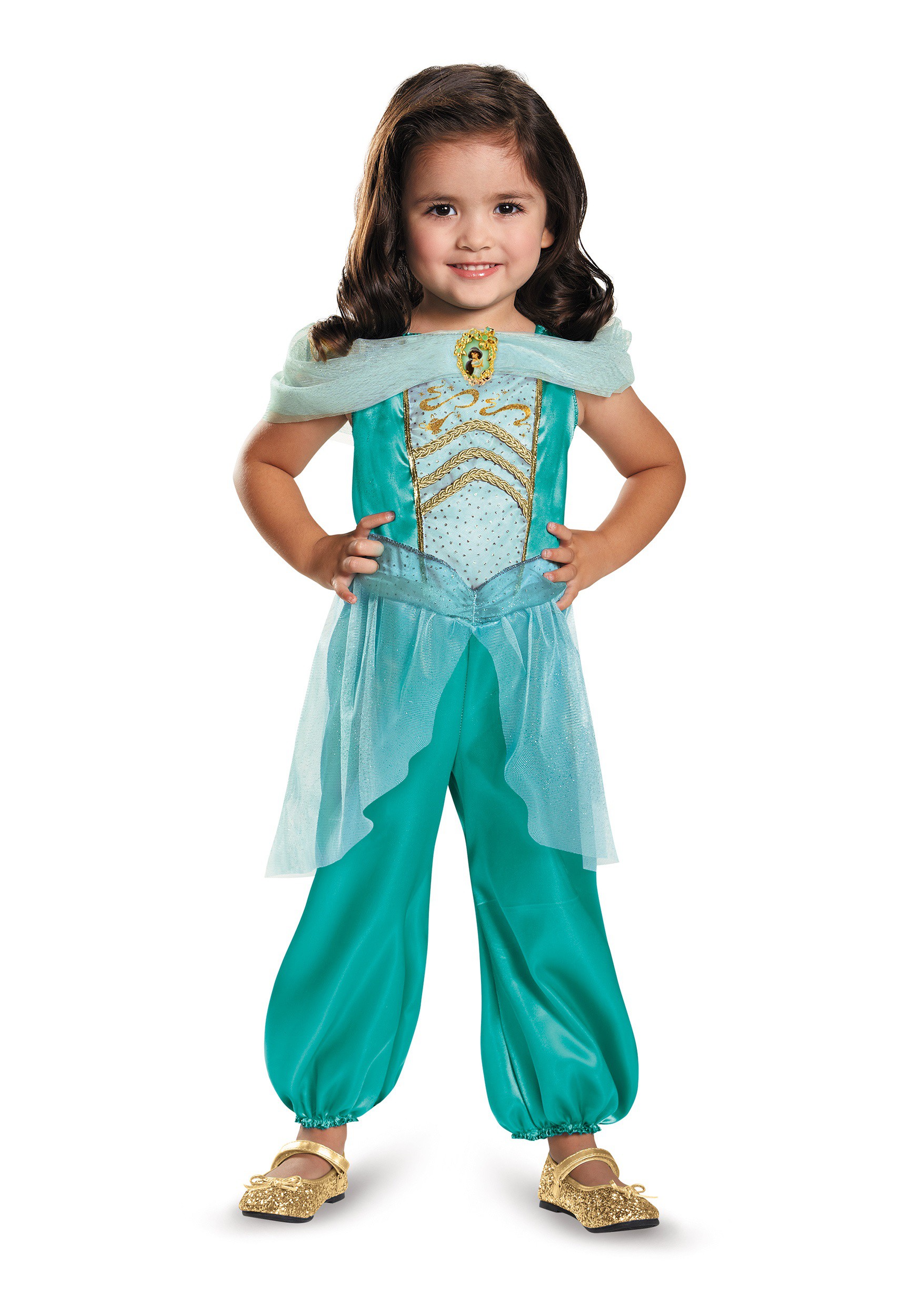 Photos - Fancy Dress Classic Disguise Toddler  Jasmine Costumer | Disney Costumes Brown/Gree 