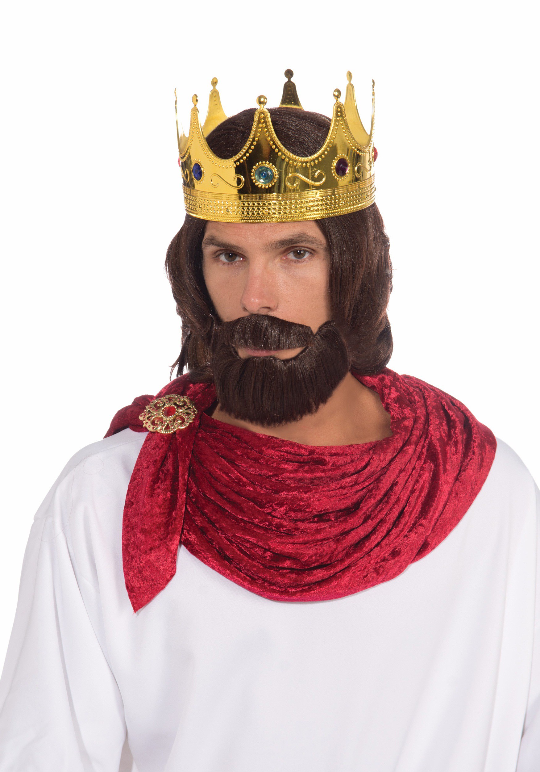Adult Royal King Wig And Beard Accessory Set