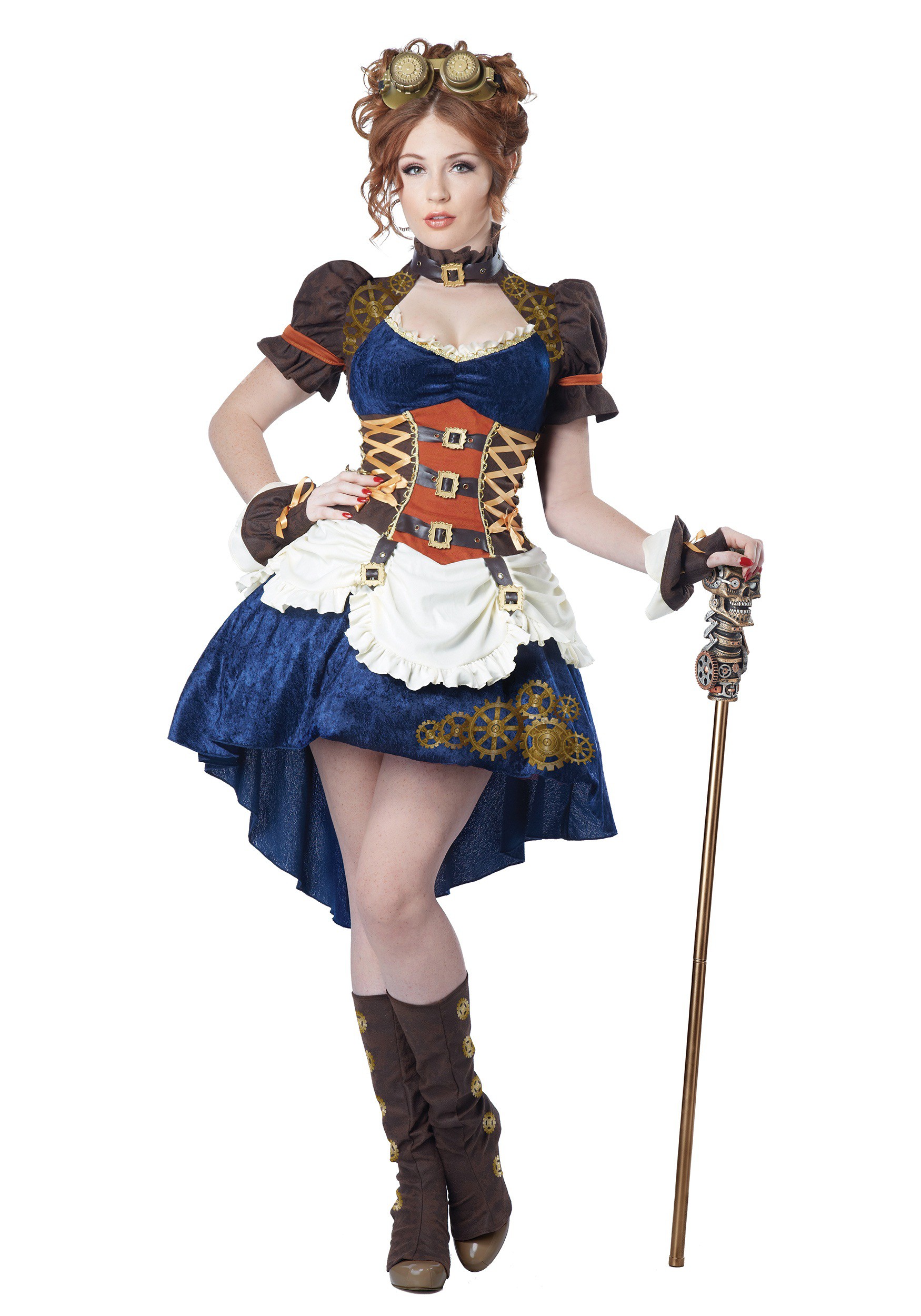 Photos - Fancy Dress California Costume Collection Steampunk Fantasy Costume for Women Brown 