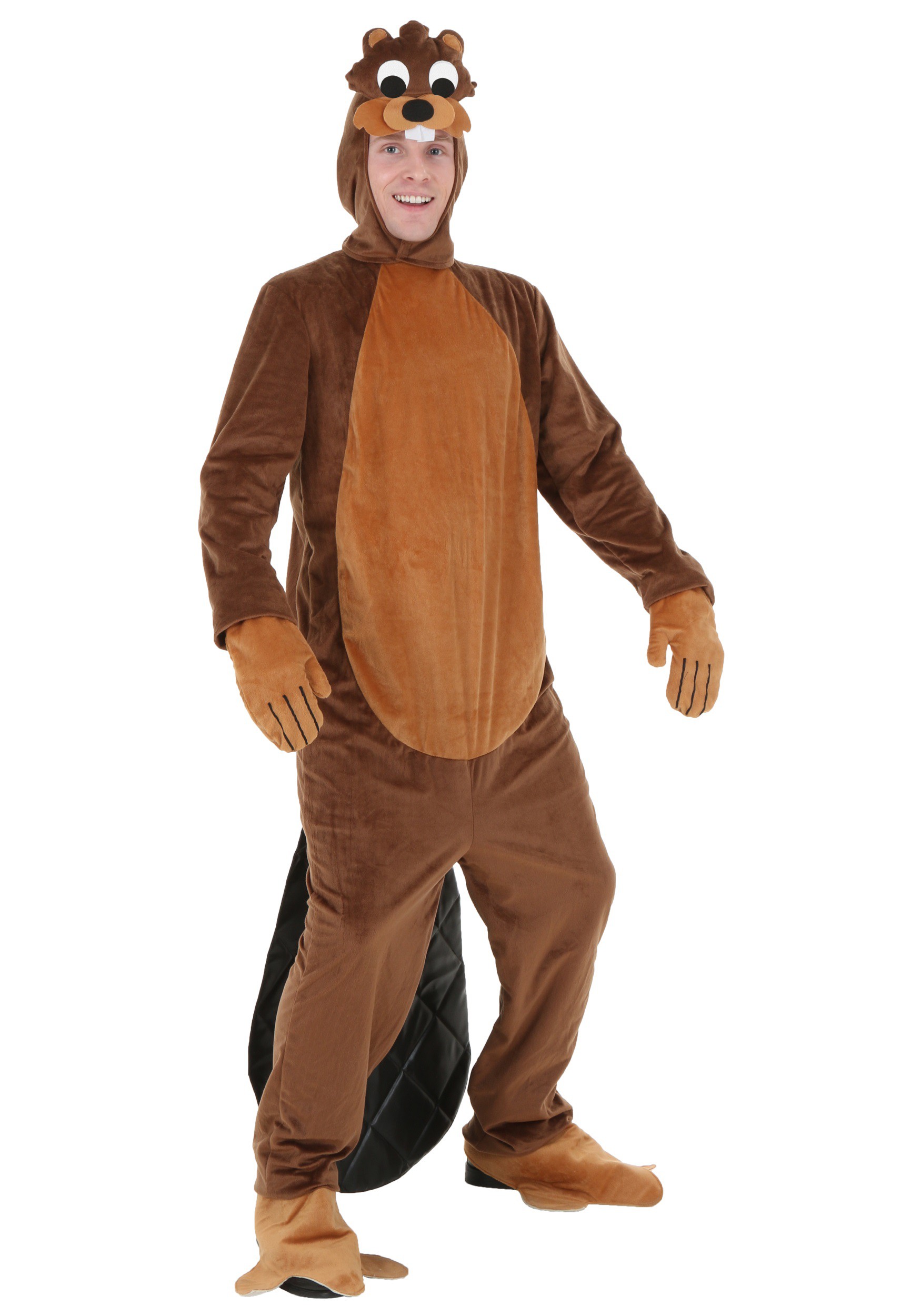 Photos - Fancy Dress FUN Costumes Adult Busy Beaver Costume for Adults | Animal Costumes Yellow