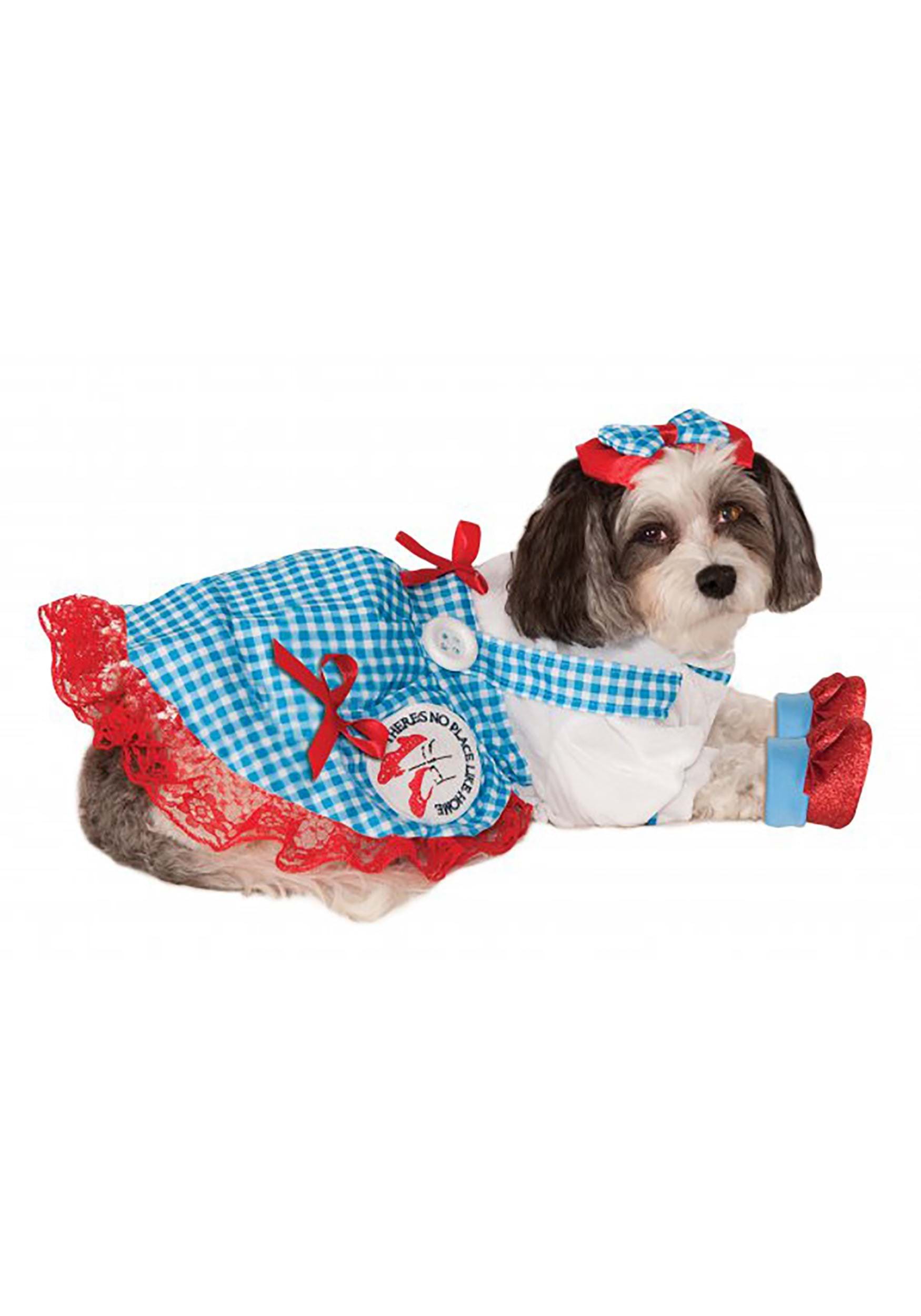 Photos - Fancy Dress Rubies Costume Co. Inc Dorothy Costume for Pets Blue/Red/White RU8 