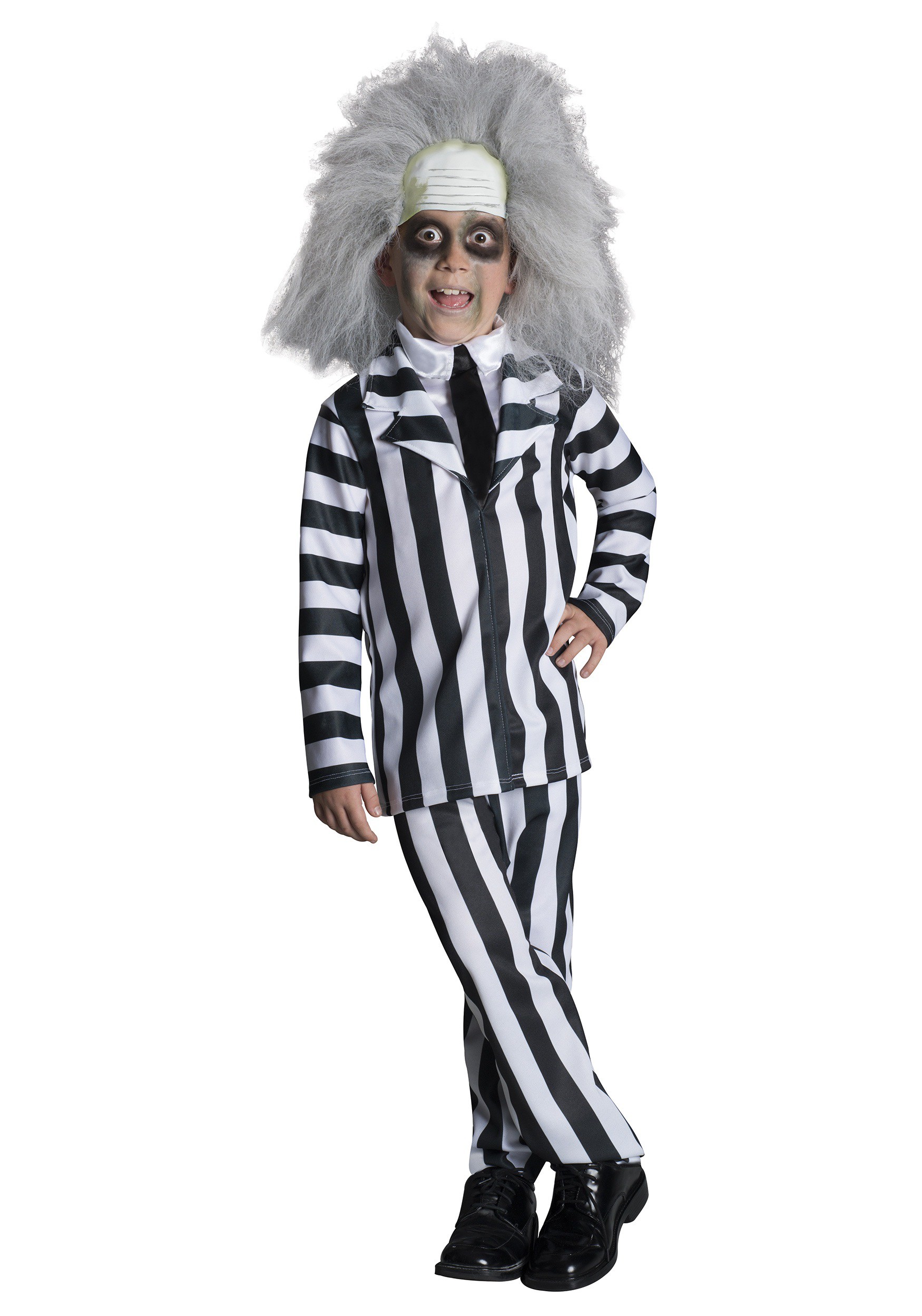 Photos - Fancy Dress Rubies Costume Co. Inc Deluxe Beetlejuice Costume for kids Black/White 