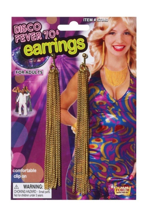 Gold Chain Disco Earrings