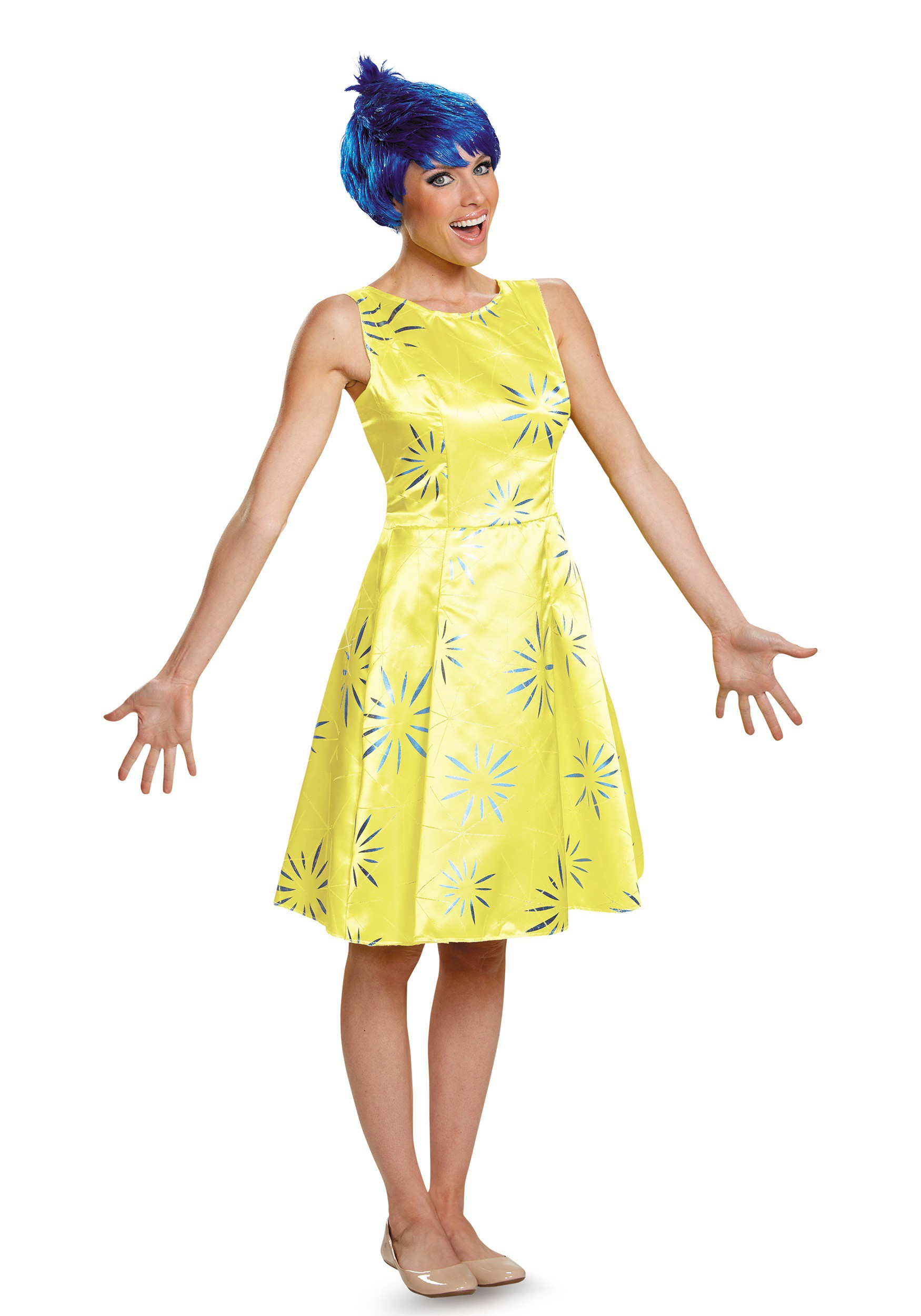 Adult Disney Inside Out Joy Deluxe Costume Dress | Disney Costumes