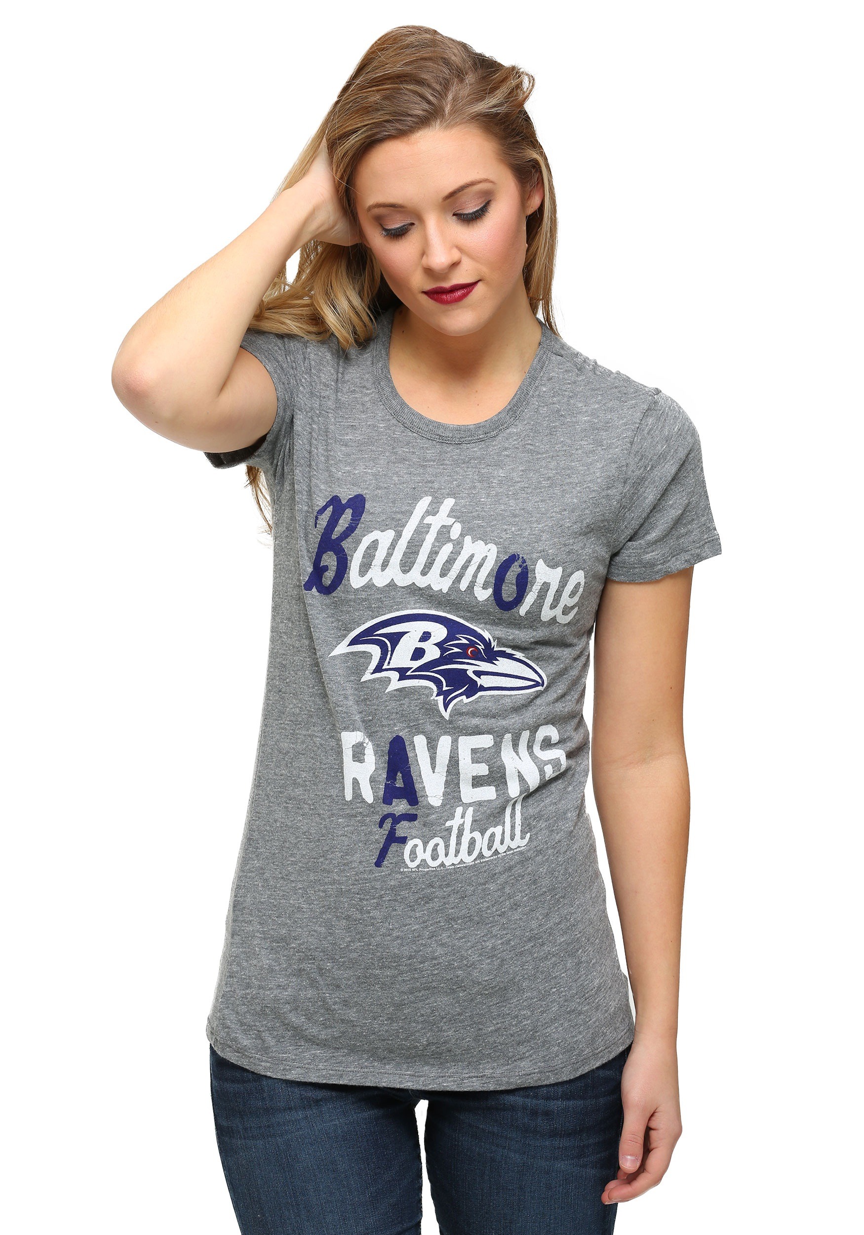 Womens Baltimore Ravens Touchdown Tri-Blend T-Shirt