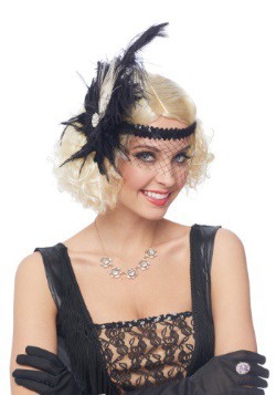 Adult Flapper Headpiece with Veil