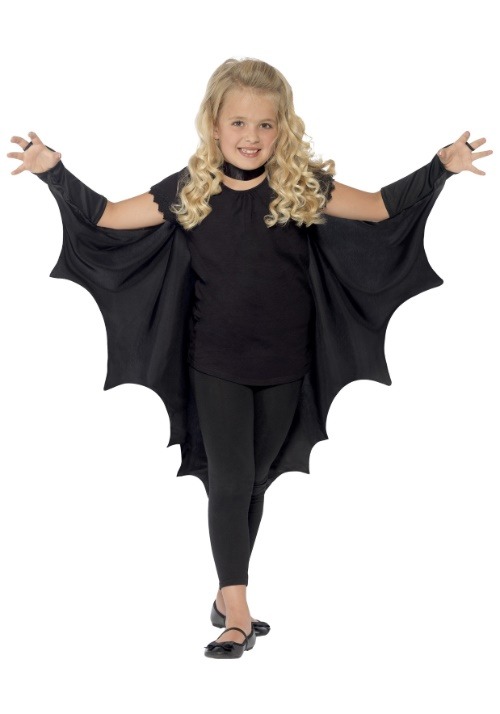 Child Black Bat Wings