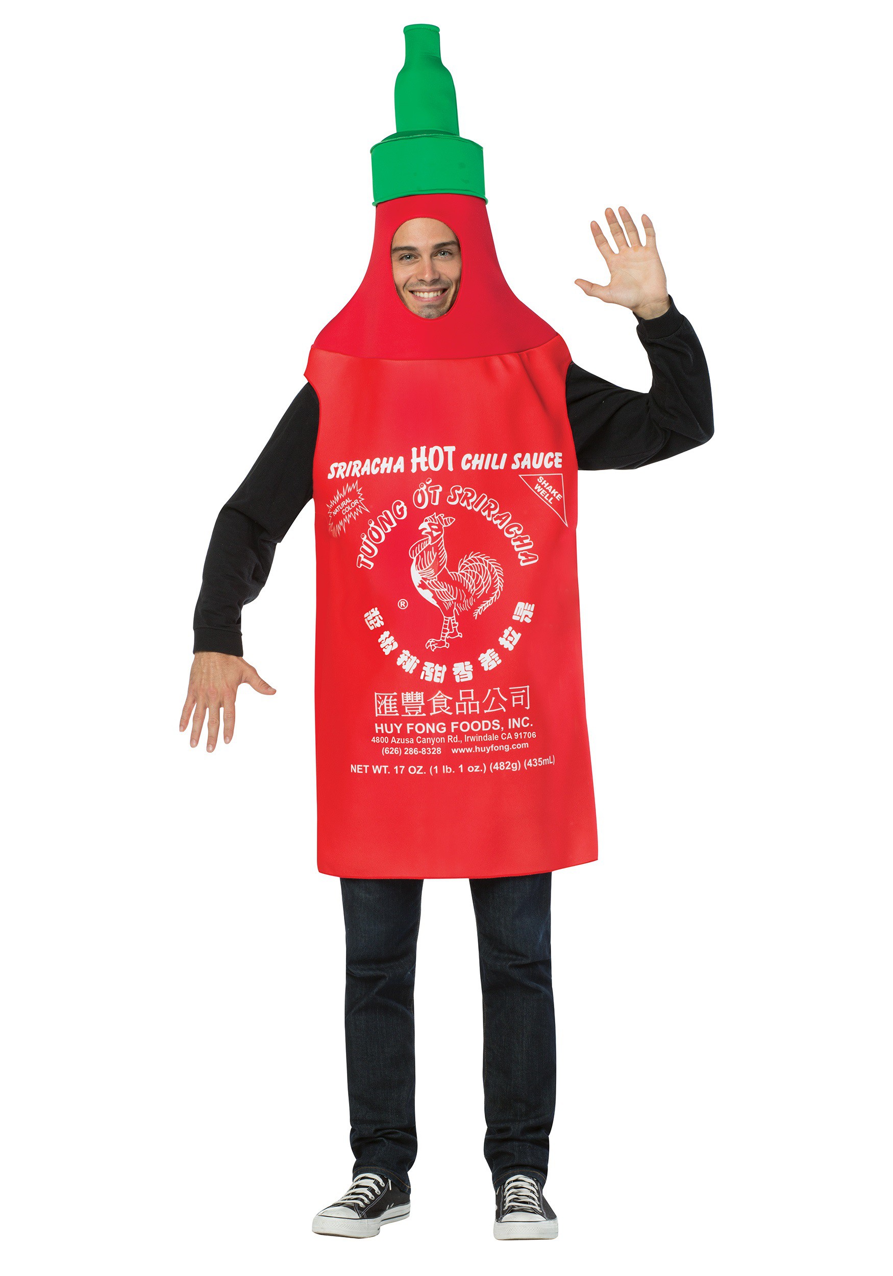 Adult Sriracha Bottle Costume