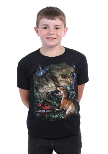 Boys Jurassic Park Dinos Big Print T-Shirt