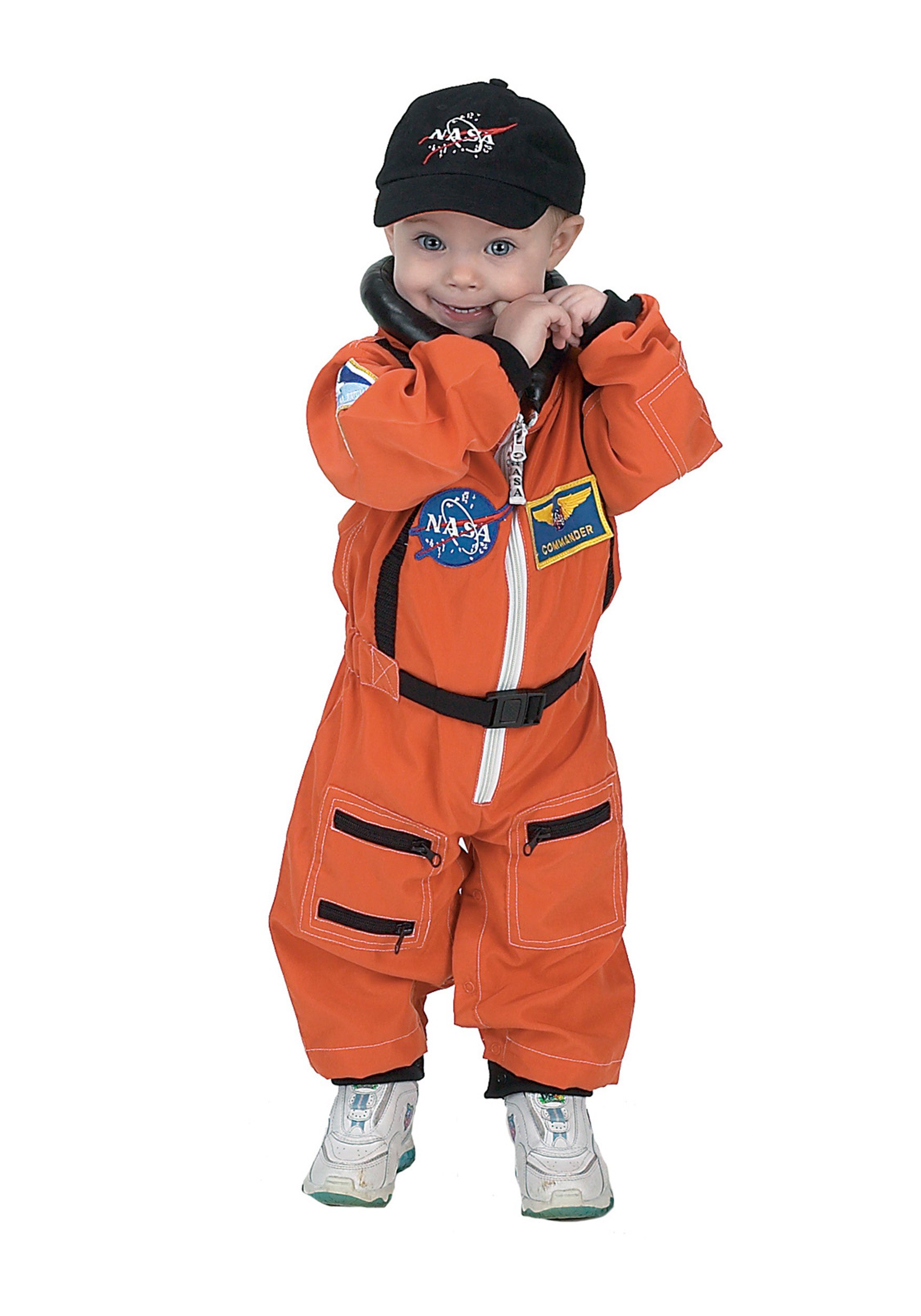 Toddler Orange Astronaut Romper