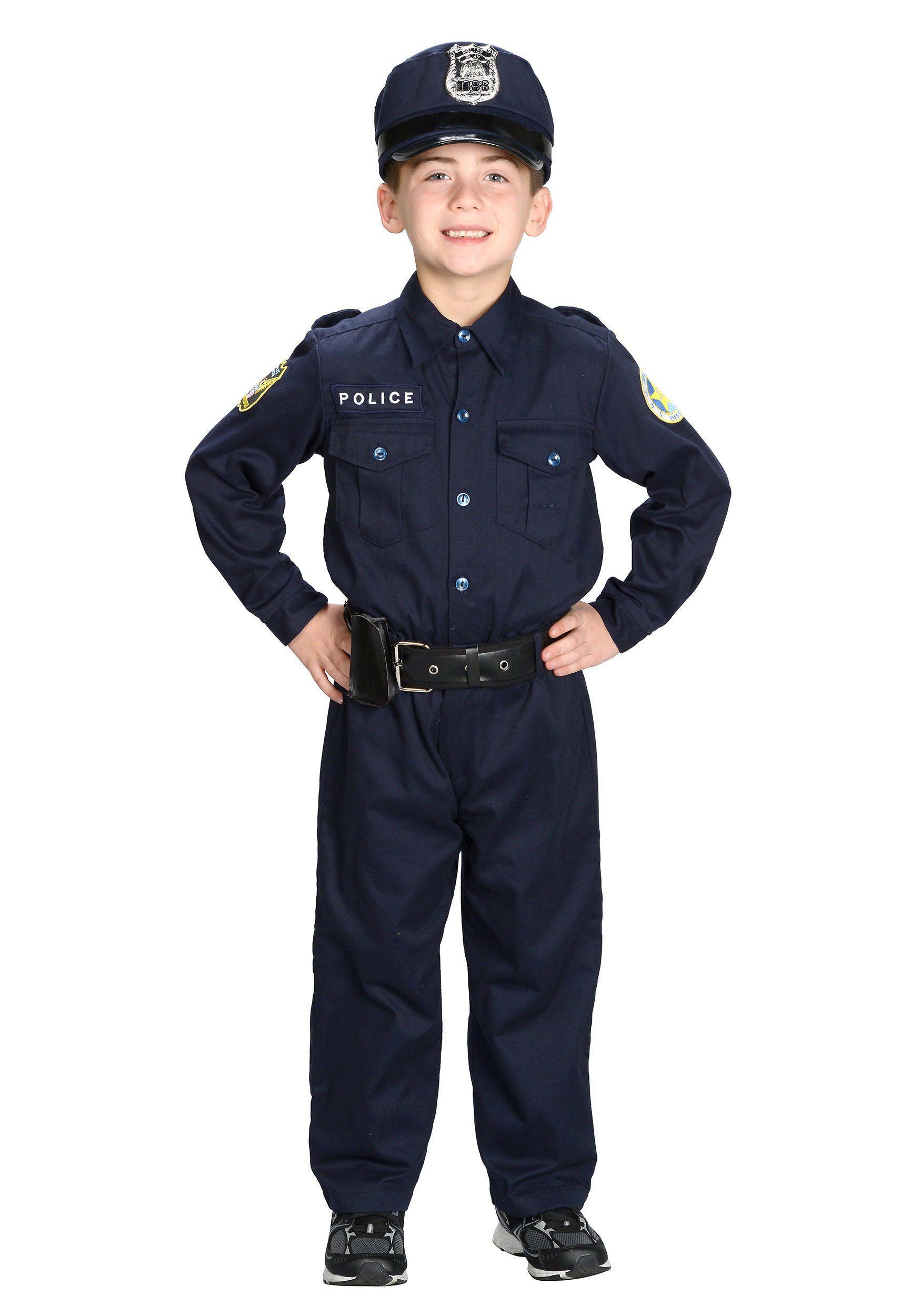 Boys Deluxe Police Officer Costume For Child