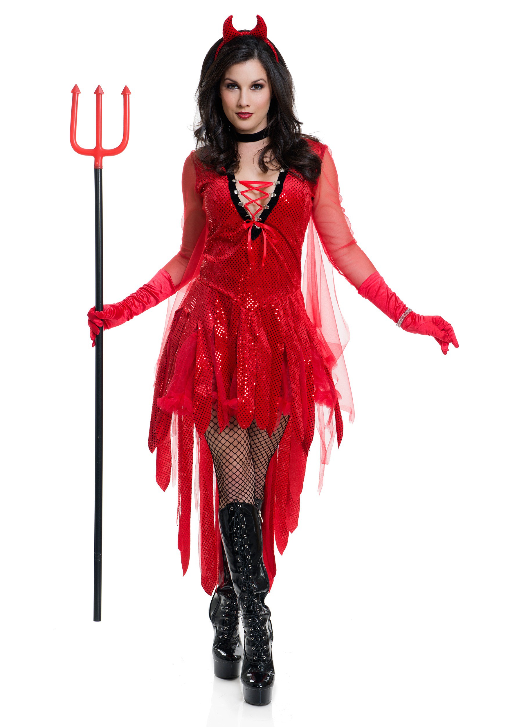 Photos - Fancy Dress Charades Sizzling Devil Women's Costume Black/Red CH03056V