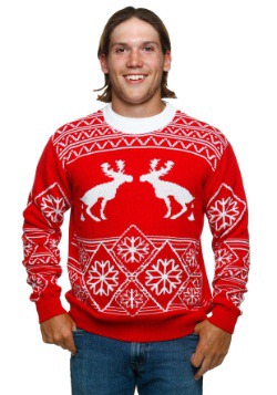 Pooping Moose Ugly Christmas Sweater