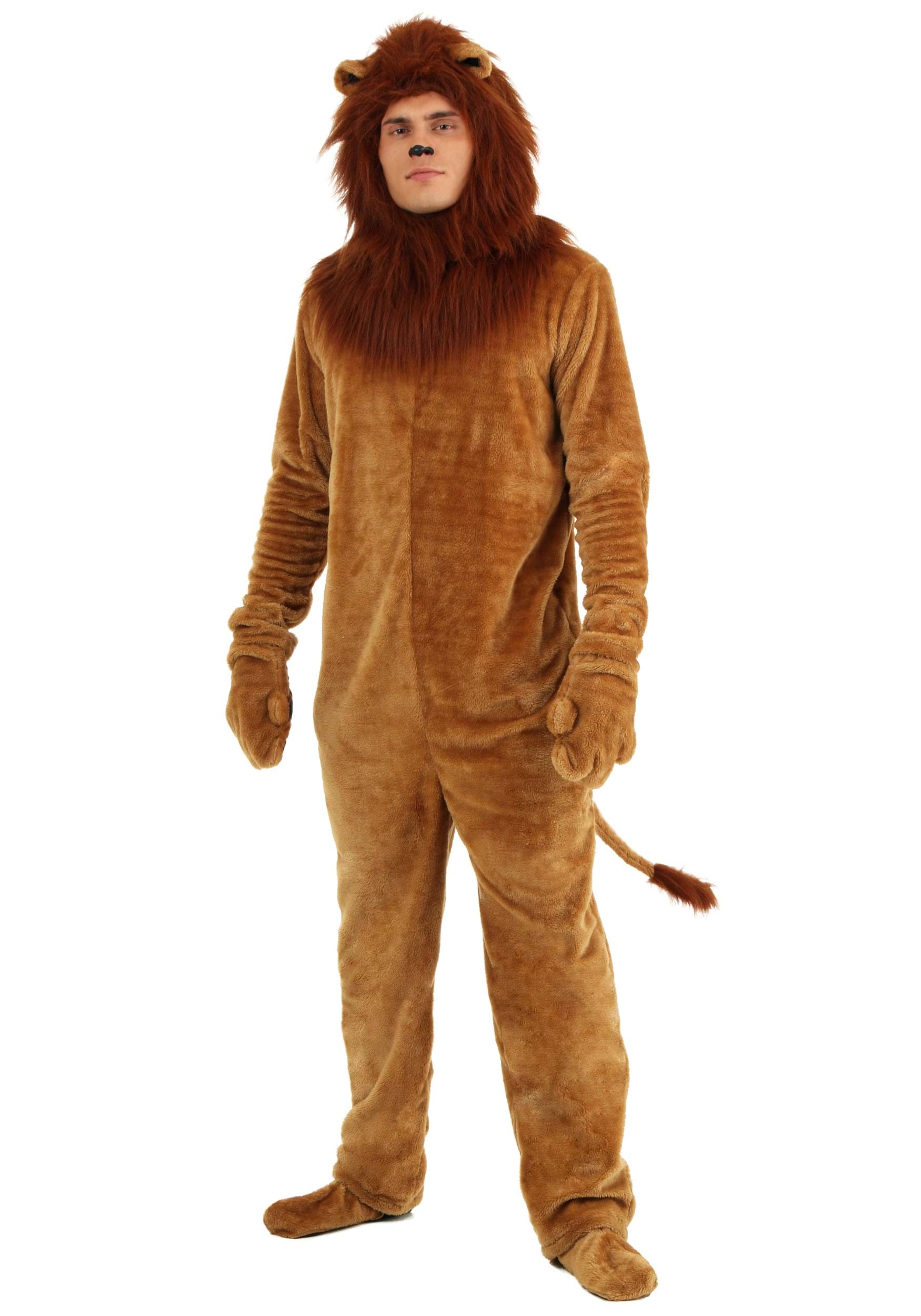 Photos - Fancy Dress Deluxe FUN Costumes  Lion Costume for Adults | Exclusive | Made By Us Yello 