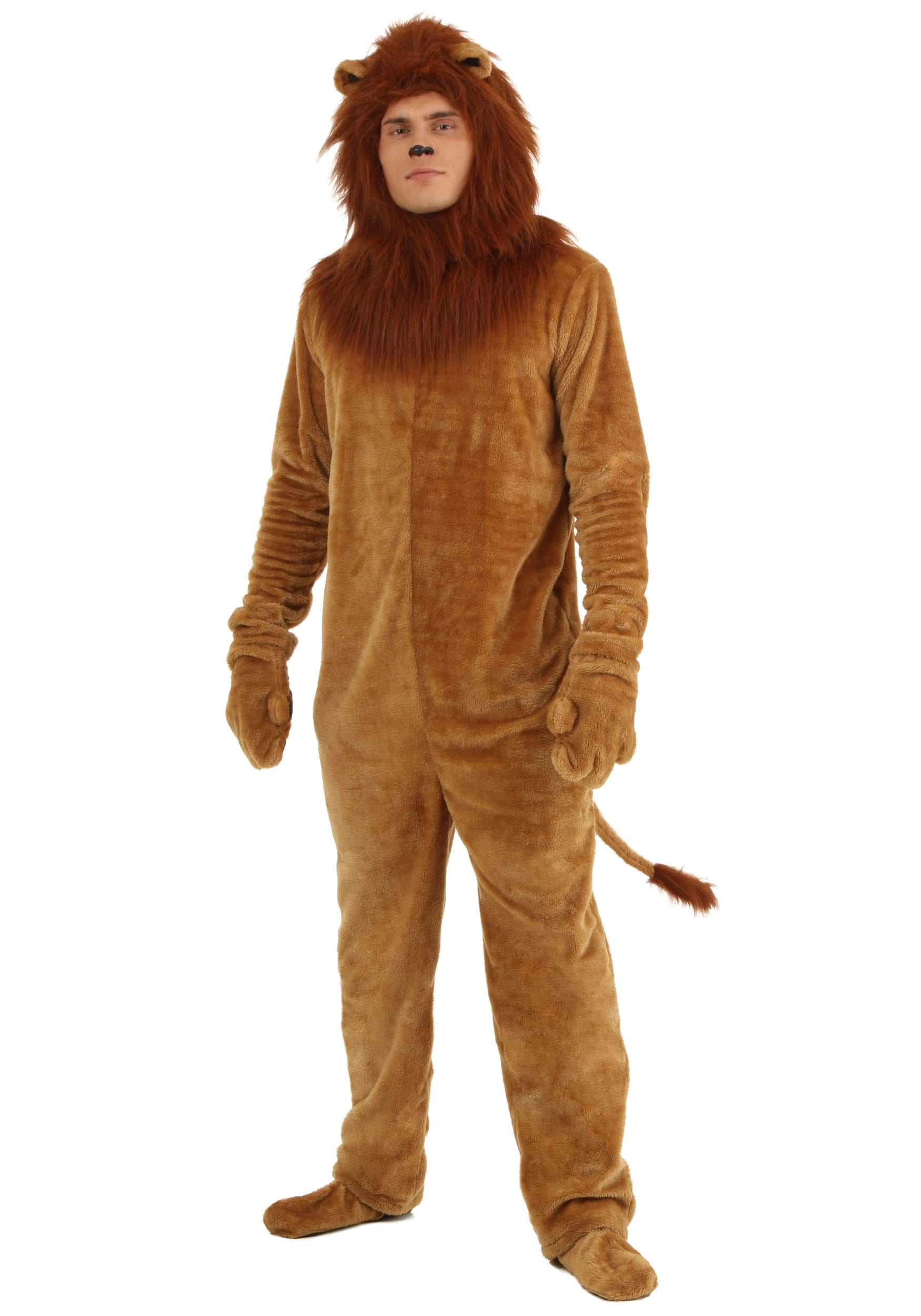 Photos - Fancy Dress Deluxe FUN Costumes  Lion Plus Size Costume for Men | Animal Costumes For A 