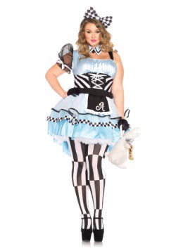 Women's Psychedelic Alice Plus Size Costume