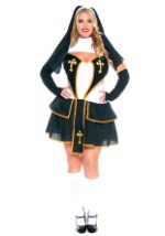 Womens Plus Size Flirty Nun Costume