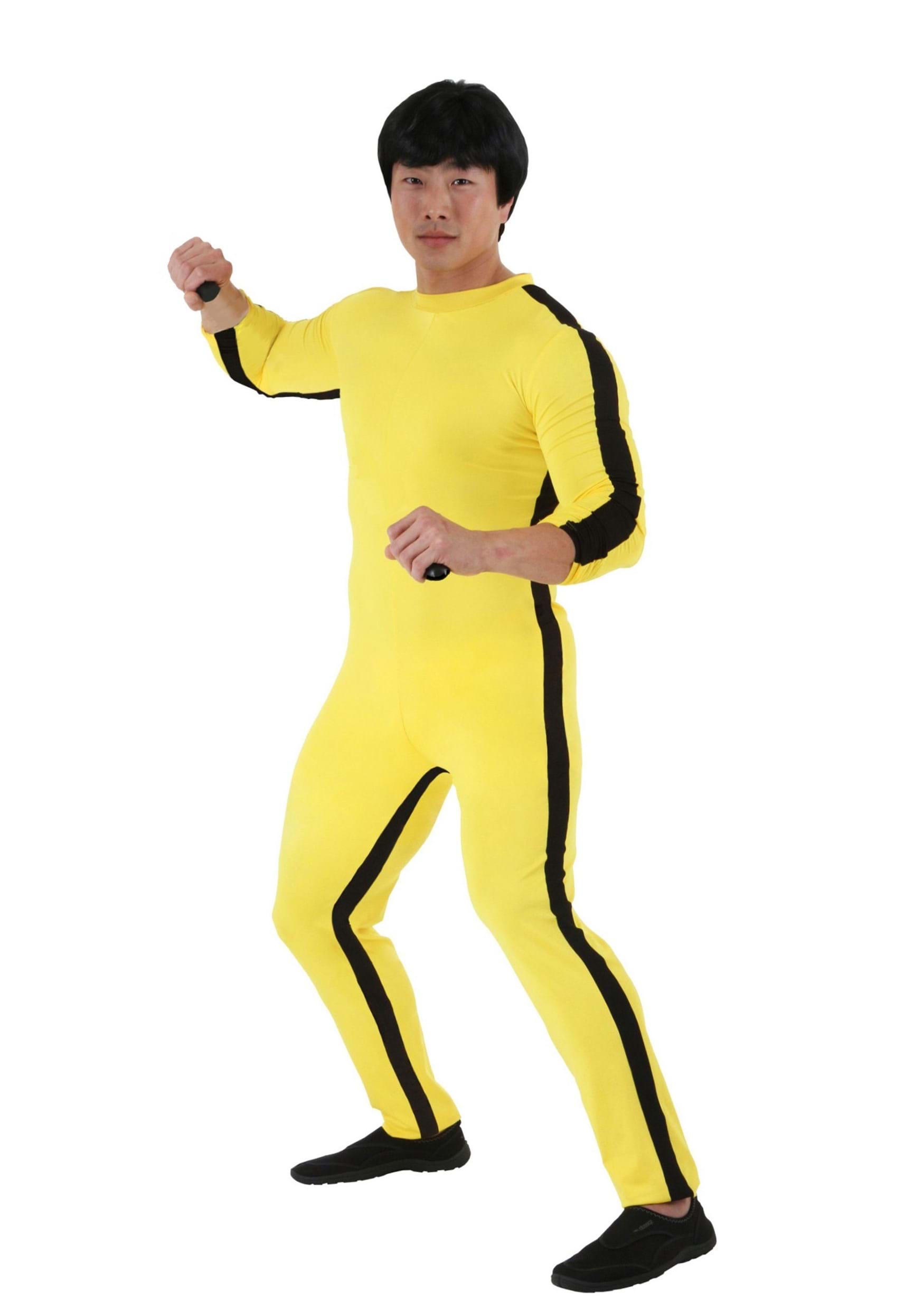 Bruce Lee Men's Costume With Wig