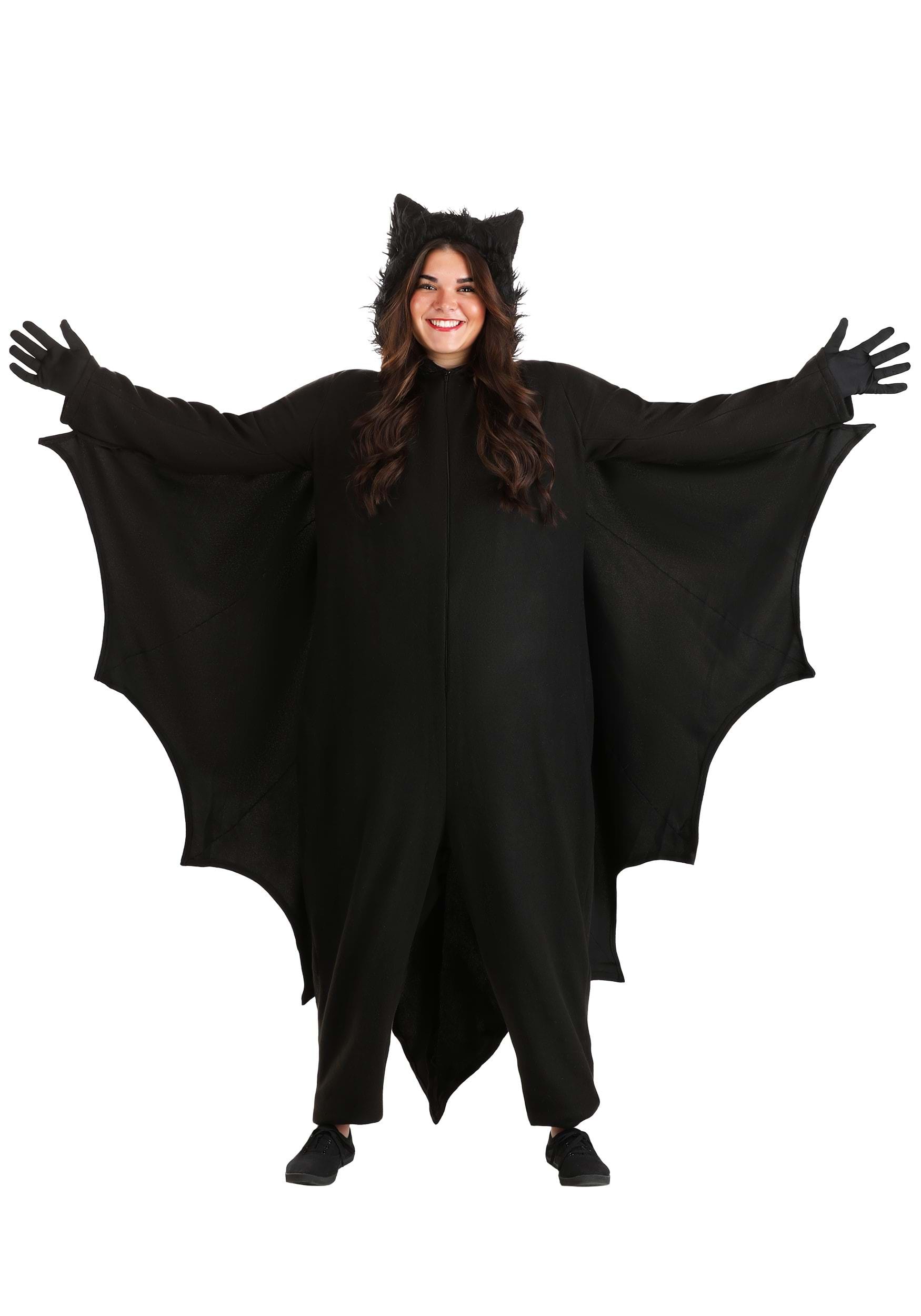 Plus Size Adult Fleece Bat Costume