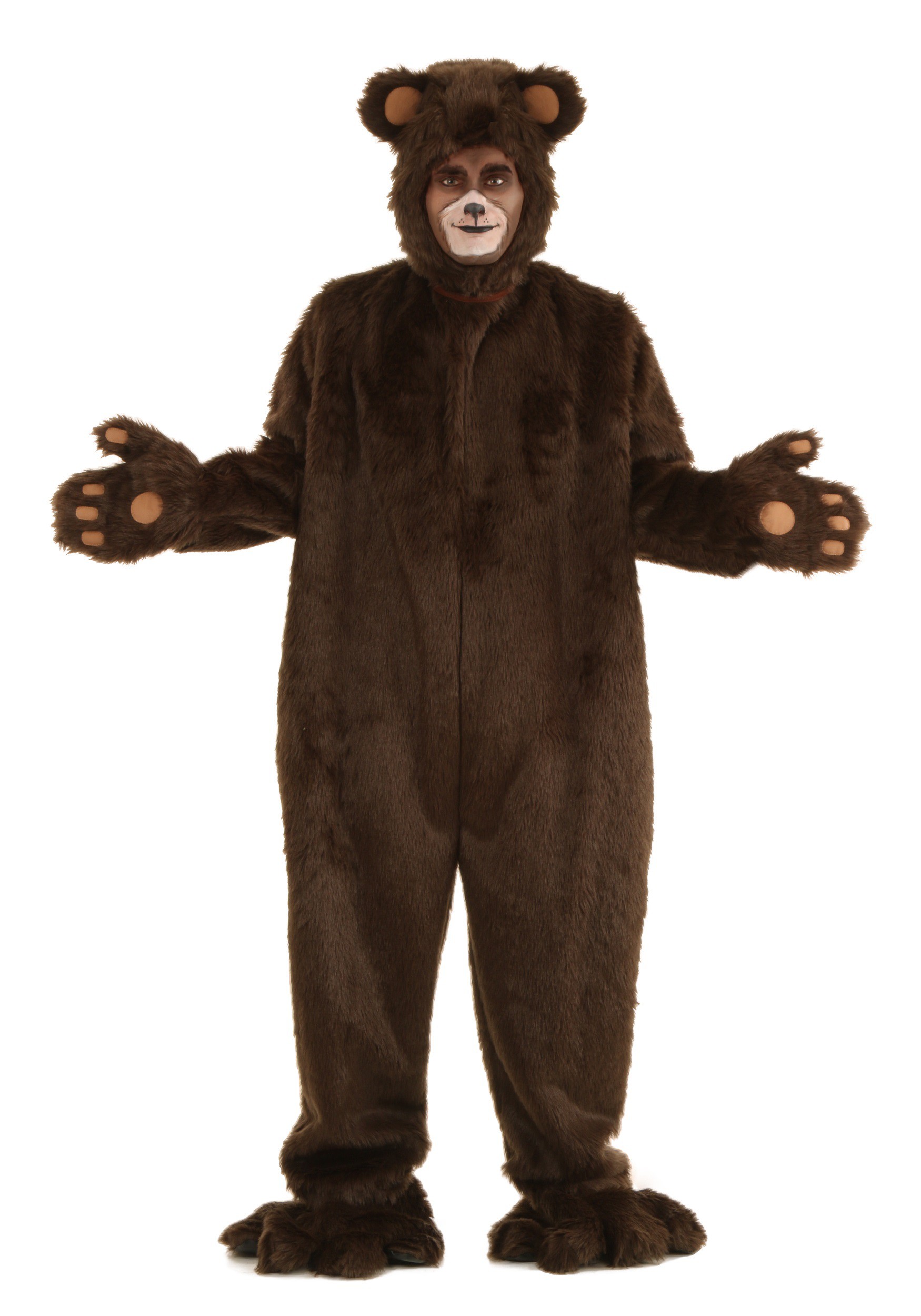 Deluxe Furry Brown Bear Costume for Men
