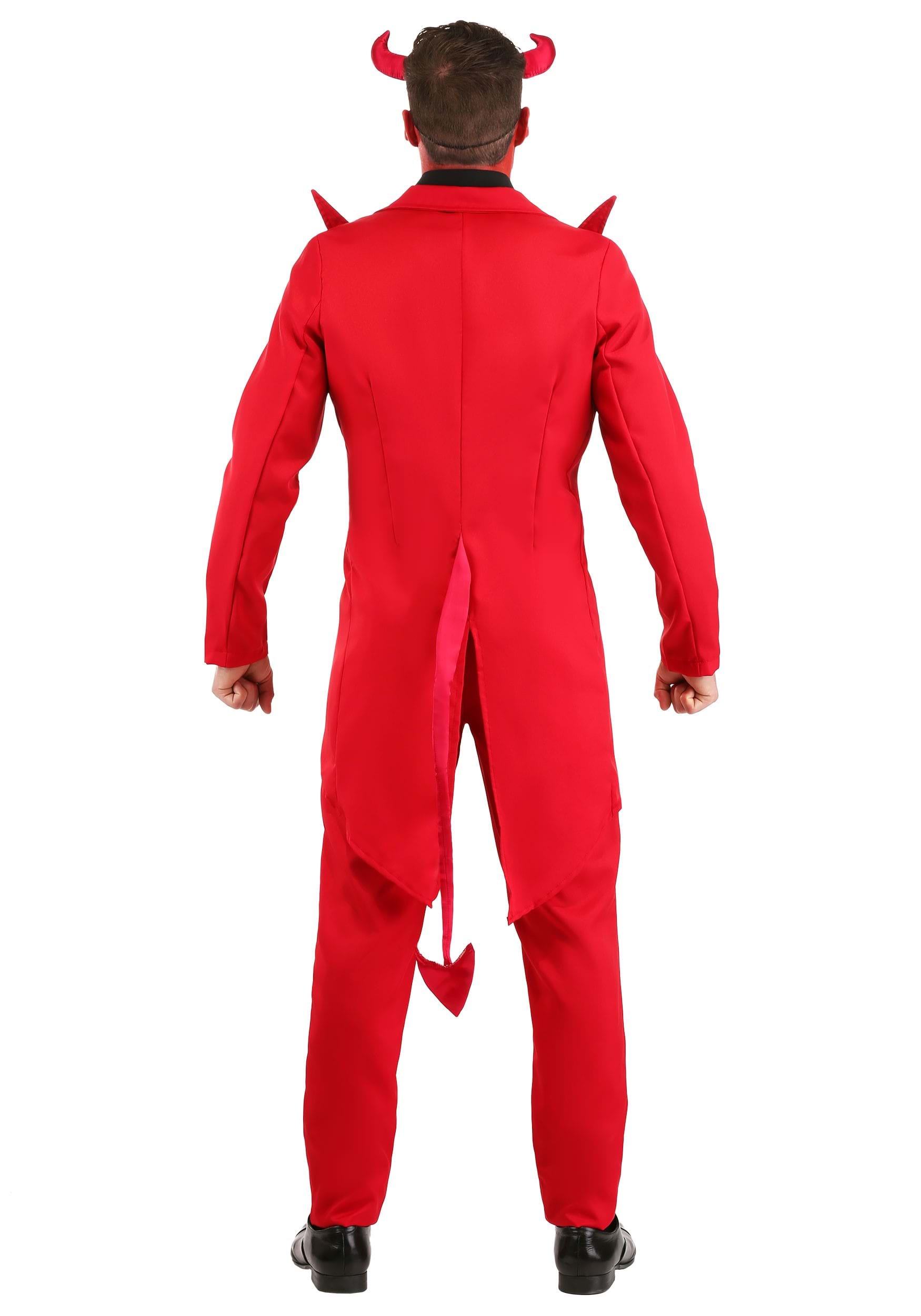 Red Suit Devil Costume For Men
