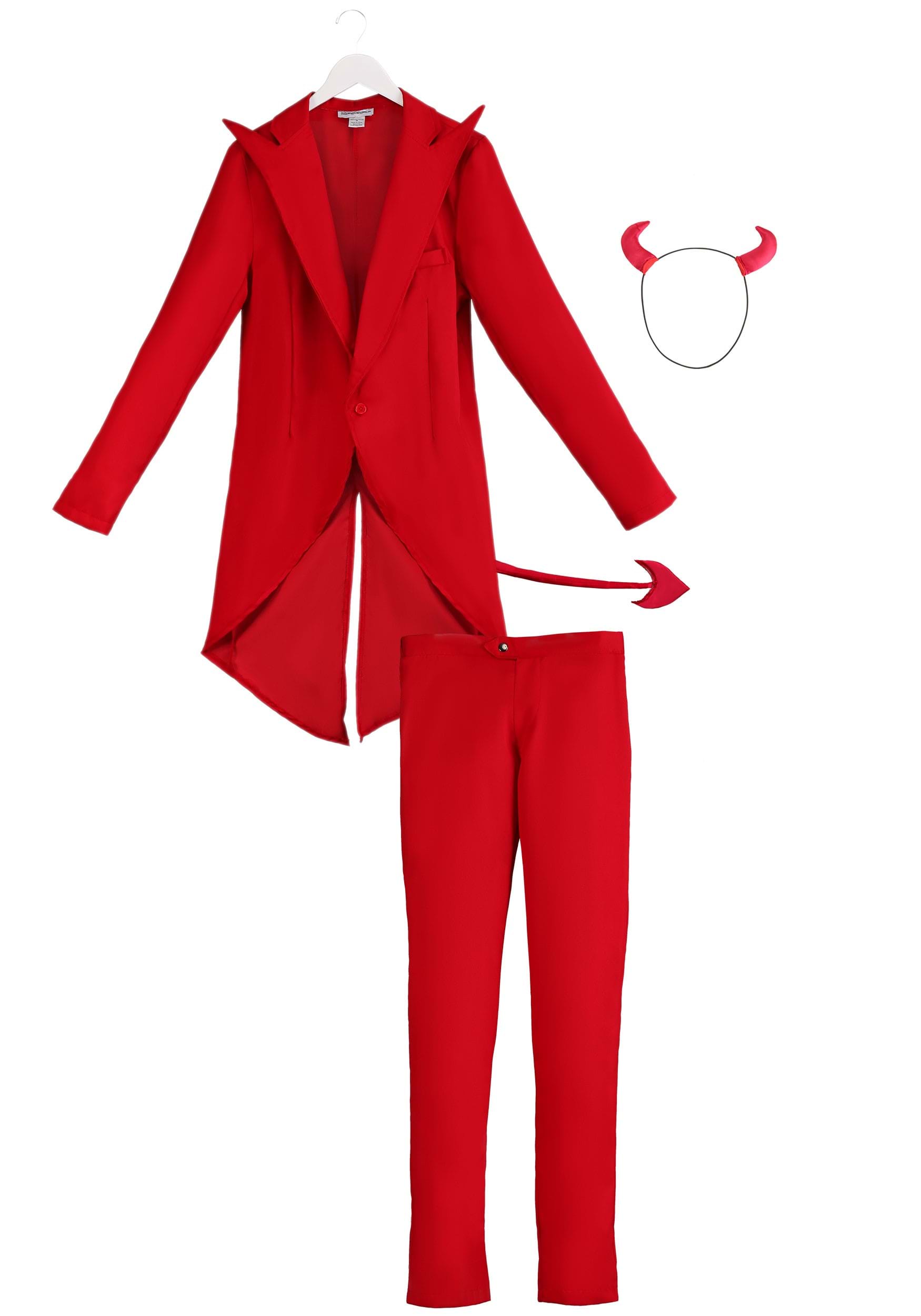 Red Suit Devil Costume for Men