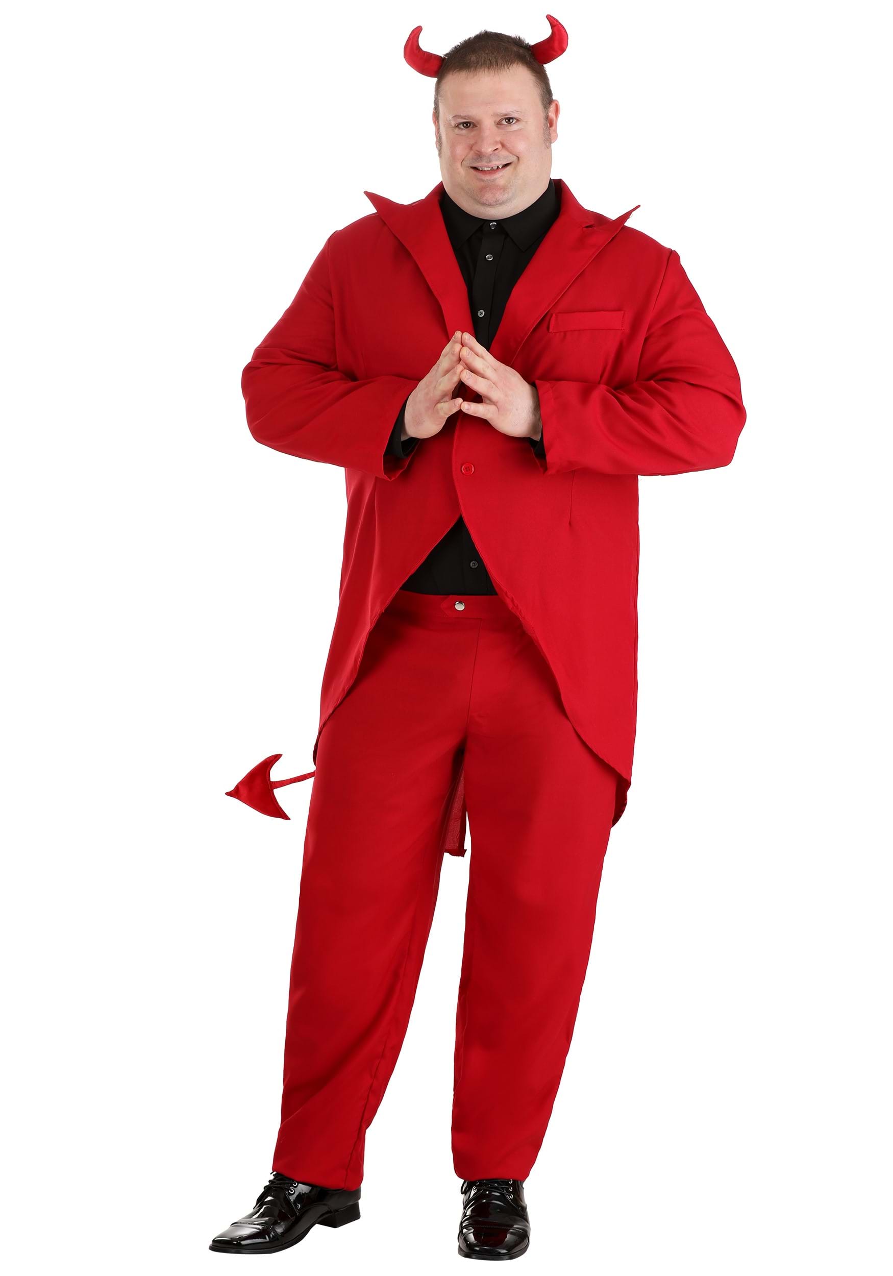 Red Suit Devil Costume for Plus Size Men