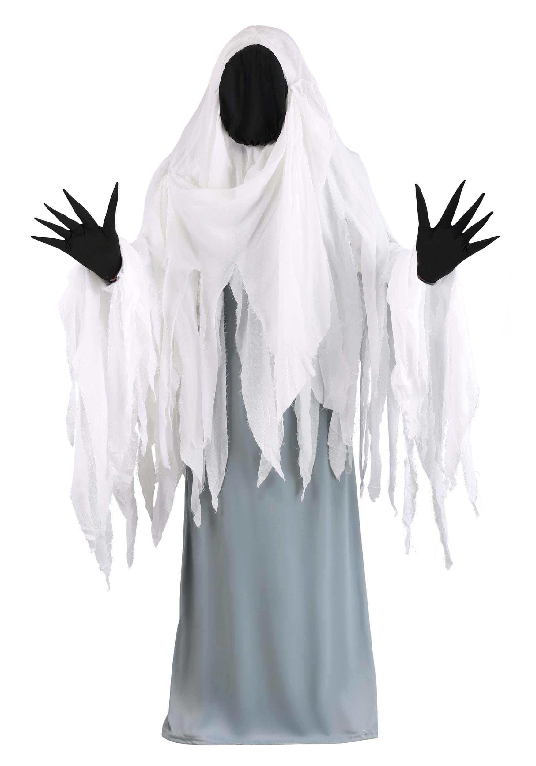 Photos - Fancy Dress GHOST FUN Costumes Spooky  Plus Size Costume for Adults Black/Gray/ 