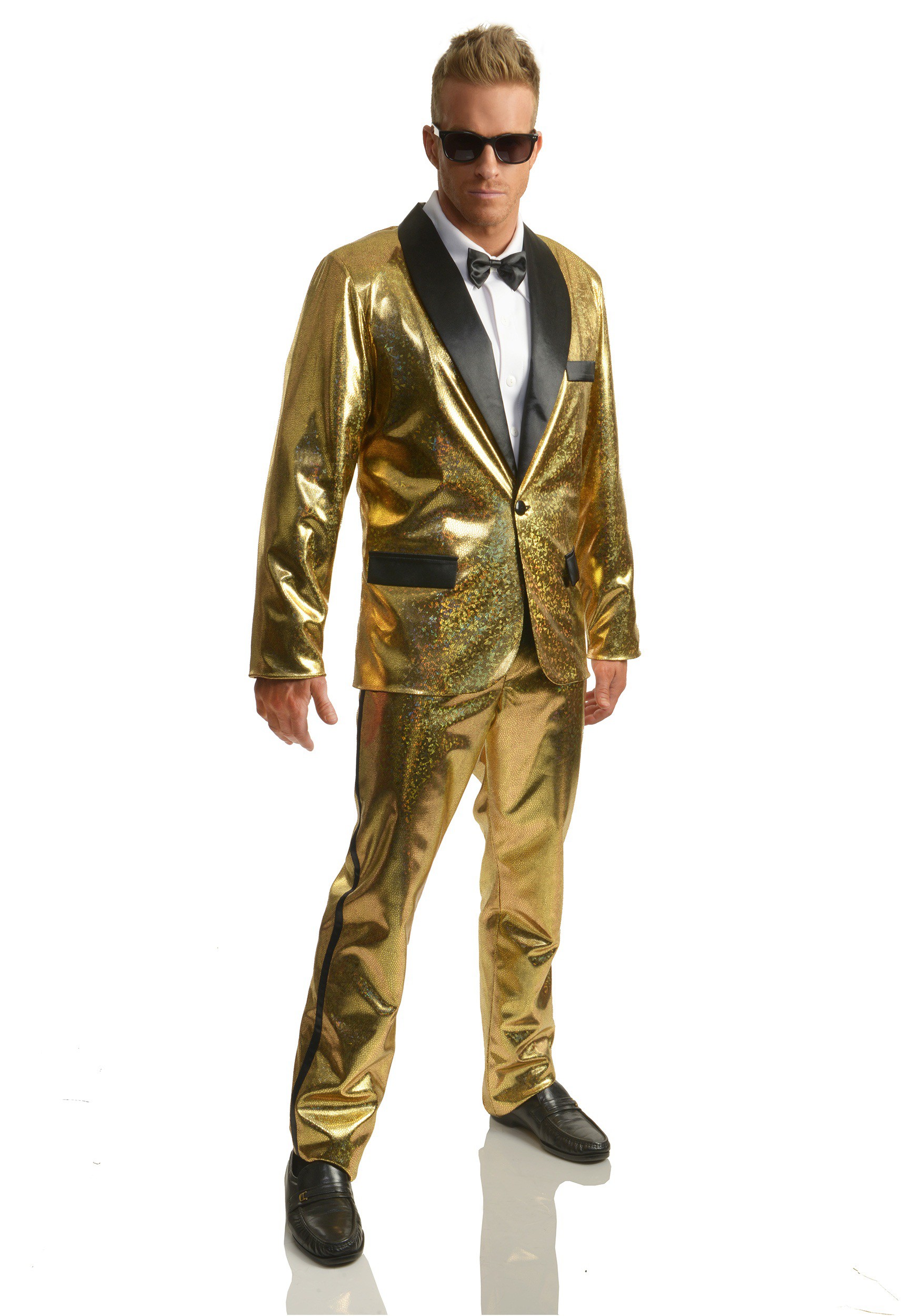 Gold Disco Ball Tuxedo Costume For Adult