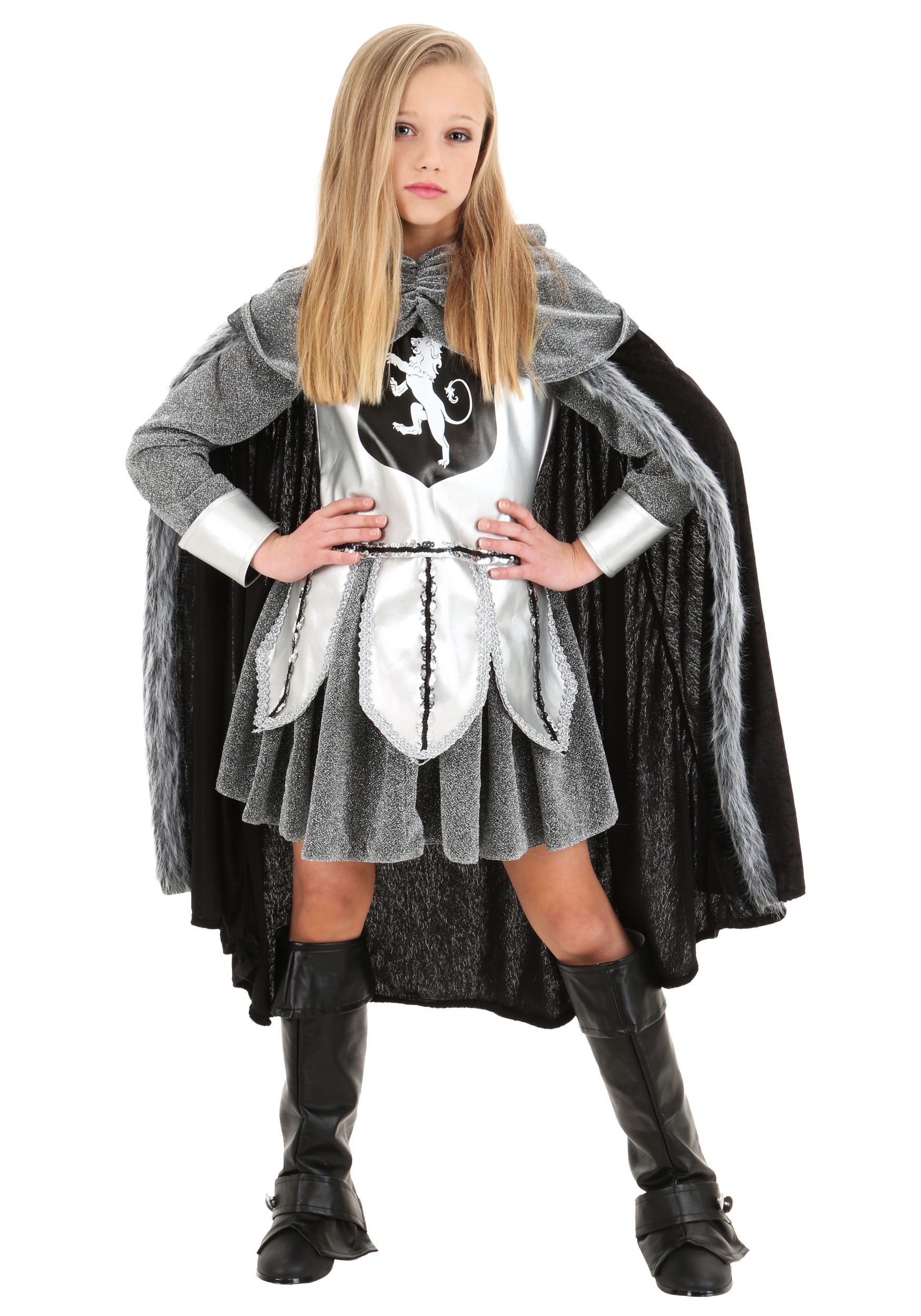 Photos - Fancy Dress Warrior FUN Costumes  Knight Costume for Girls | Exclusive | Made By Us Bla 