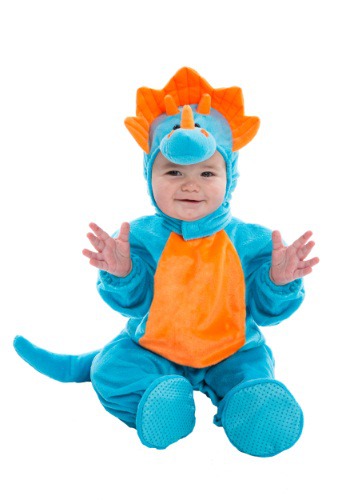 Infant Blue and Orange Dino Costume