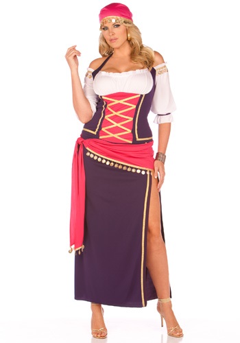Plus Size Fortune Teller Maiden Costume for Women
