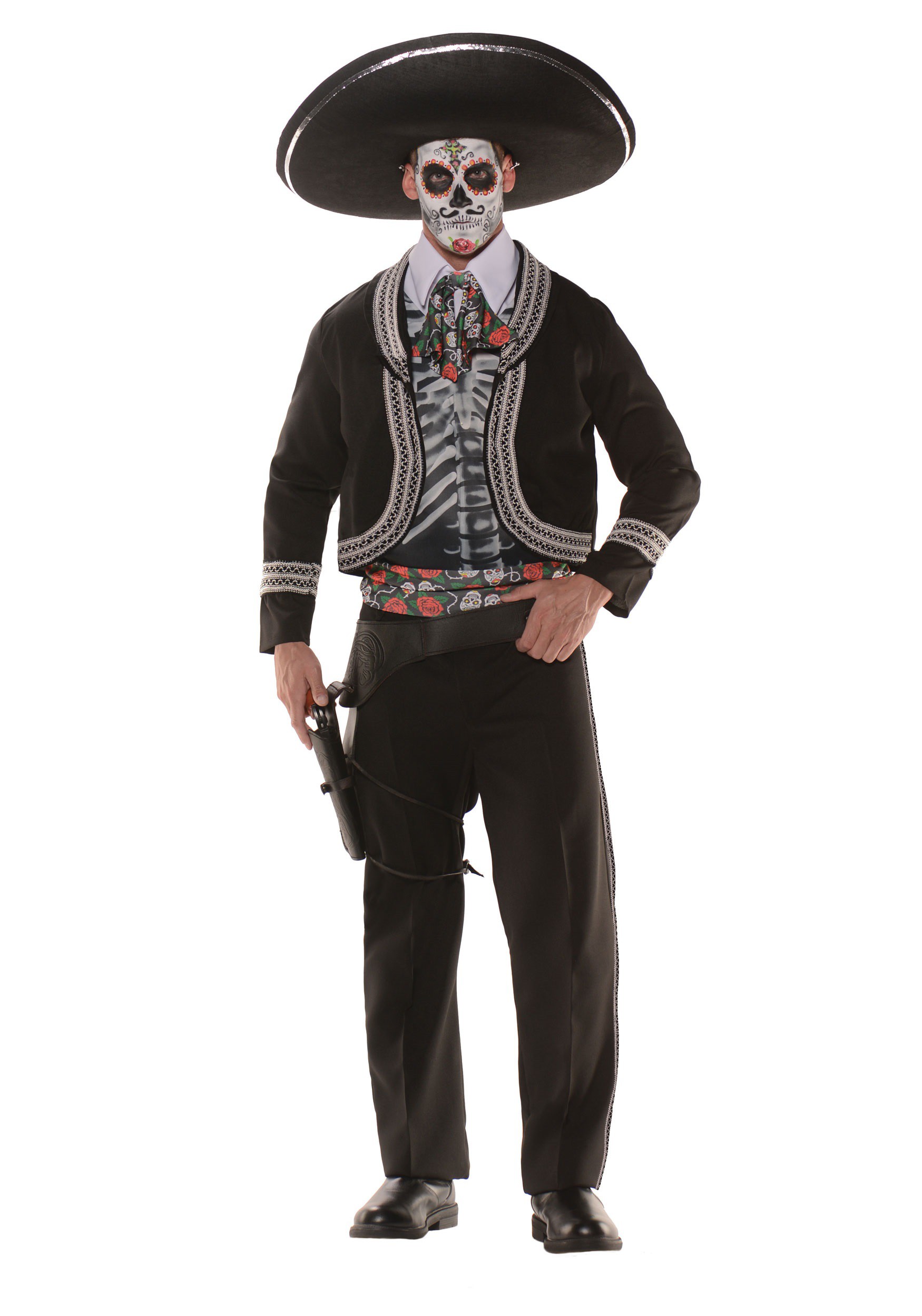 Plus Size Day of the Dead Mens Costume